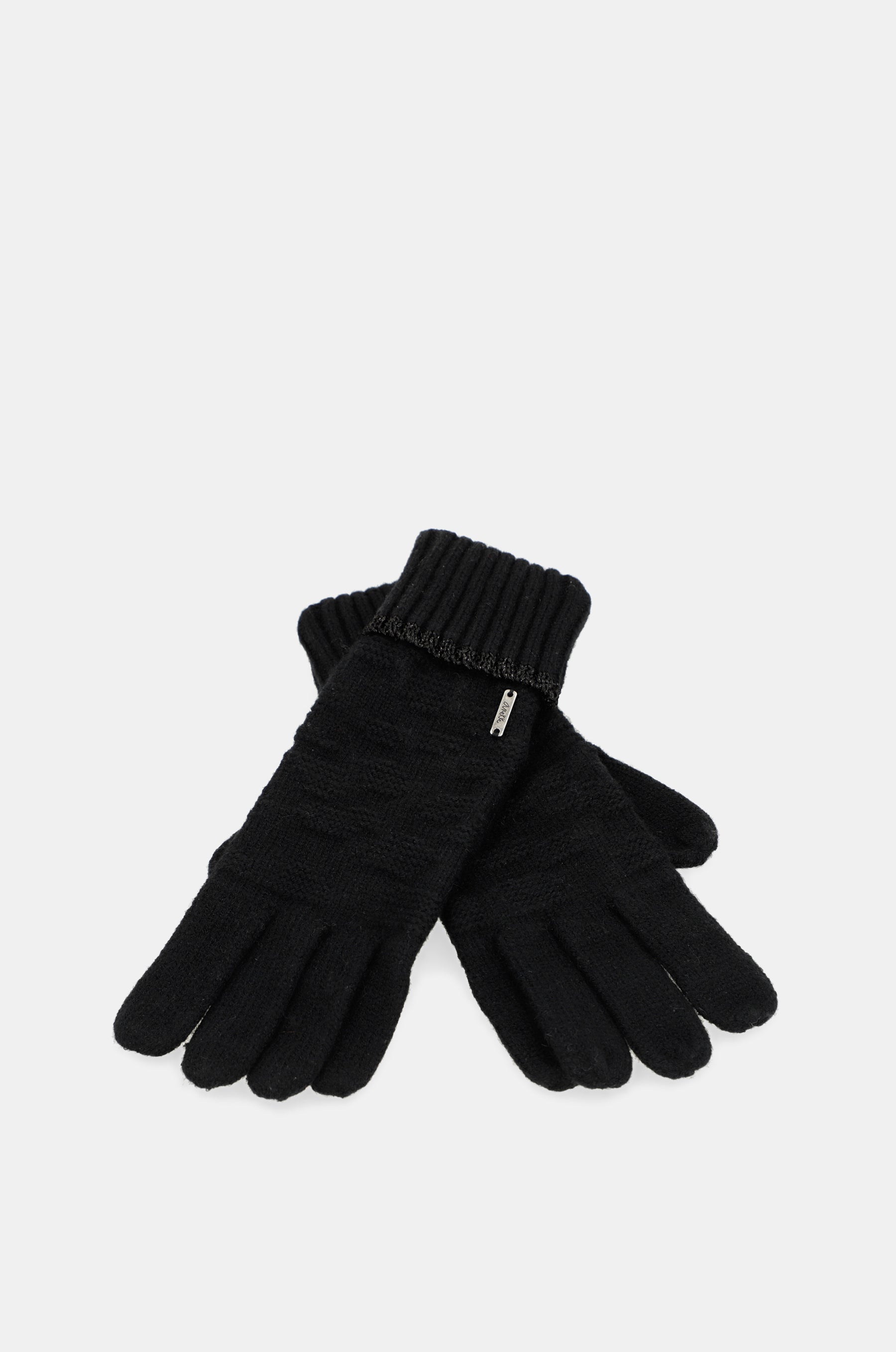 Guanti in maglia nera