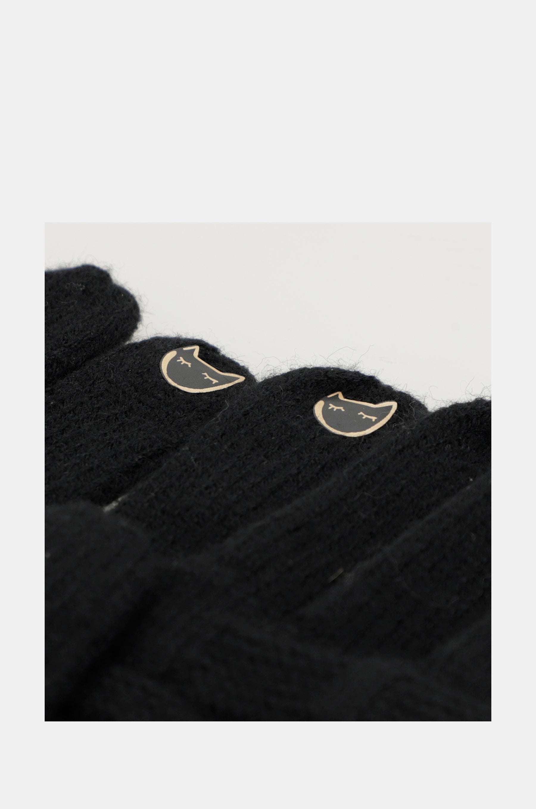 Guanti in maglia nera