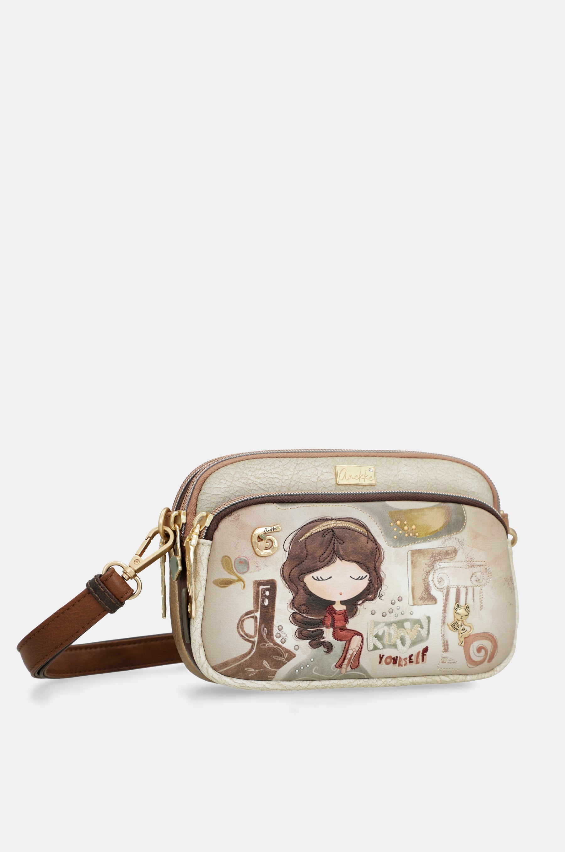 Borsa a tracolla a 3 scomparti piccola Muse