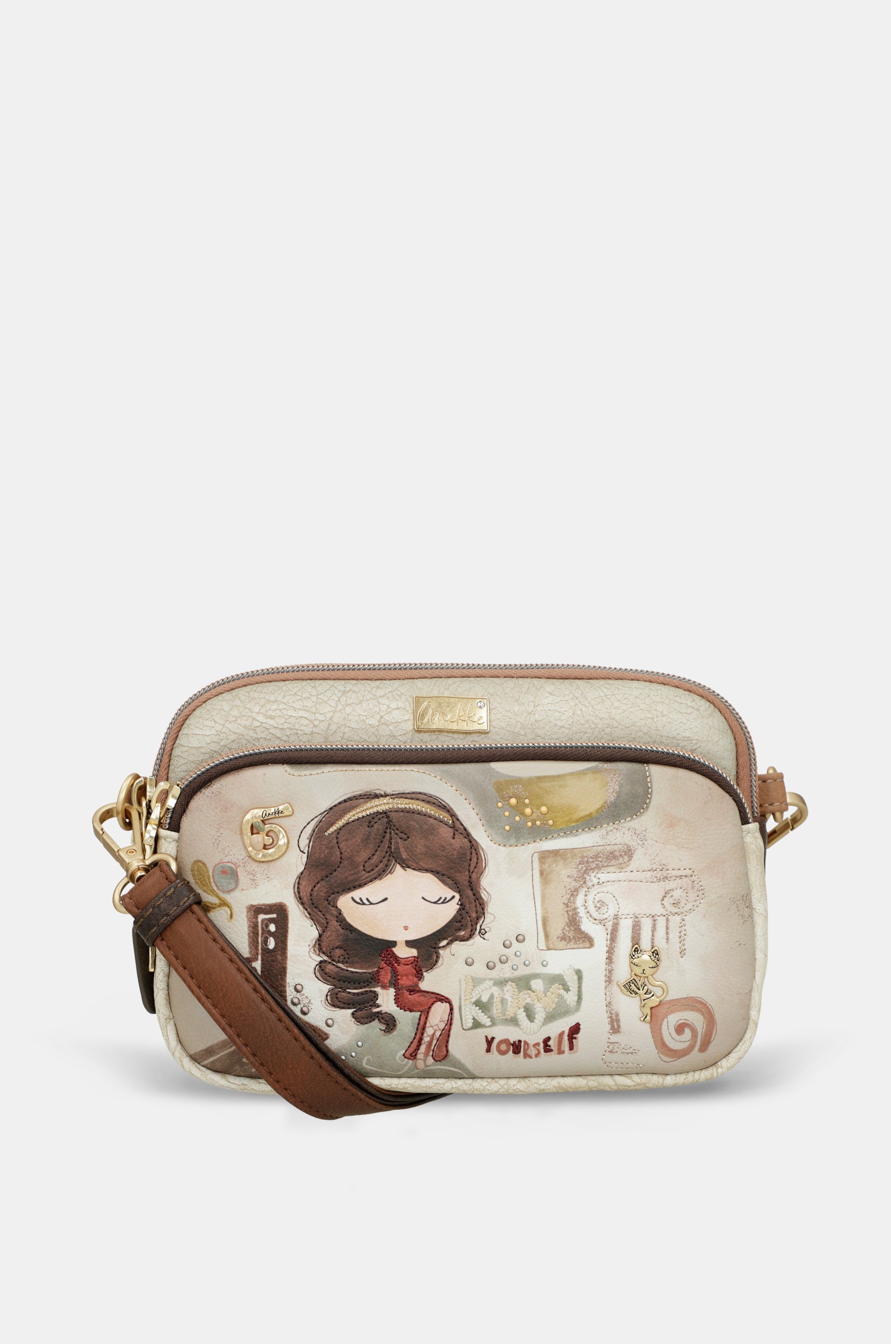 Borsa a tracolla a 3 scomparti piccola Muse