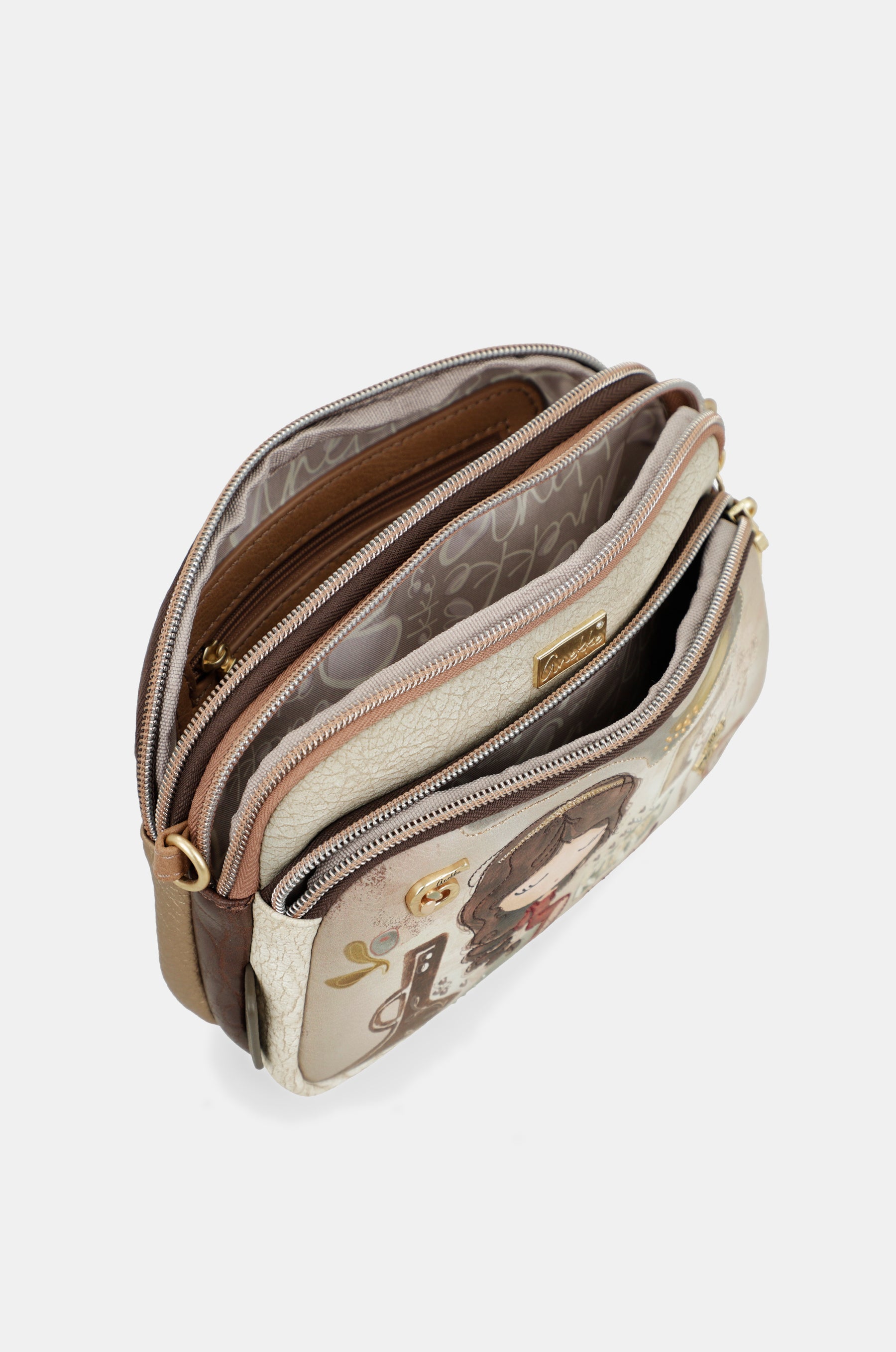 Borsa a tracolla a 3 scomparti piccola Muse