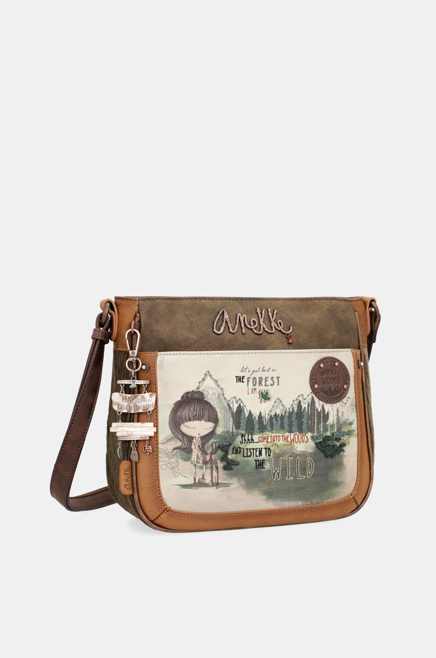 Borsa a tracolla media stampata The Forest