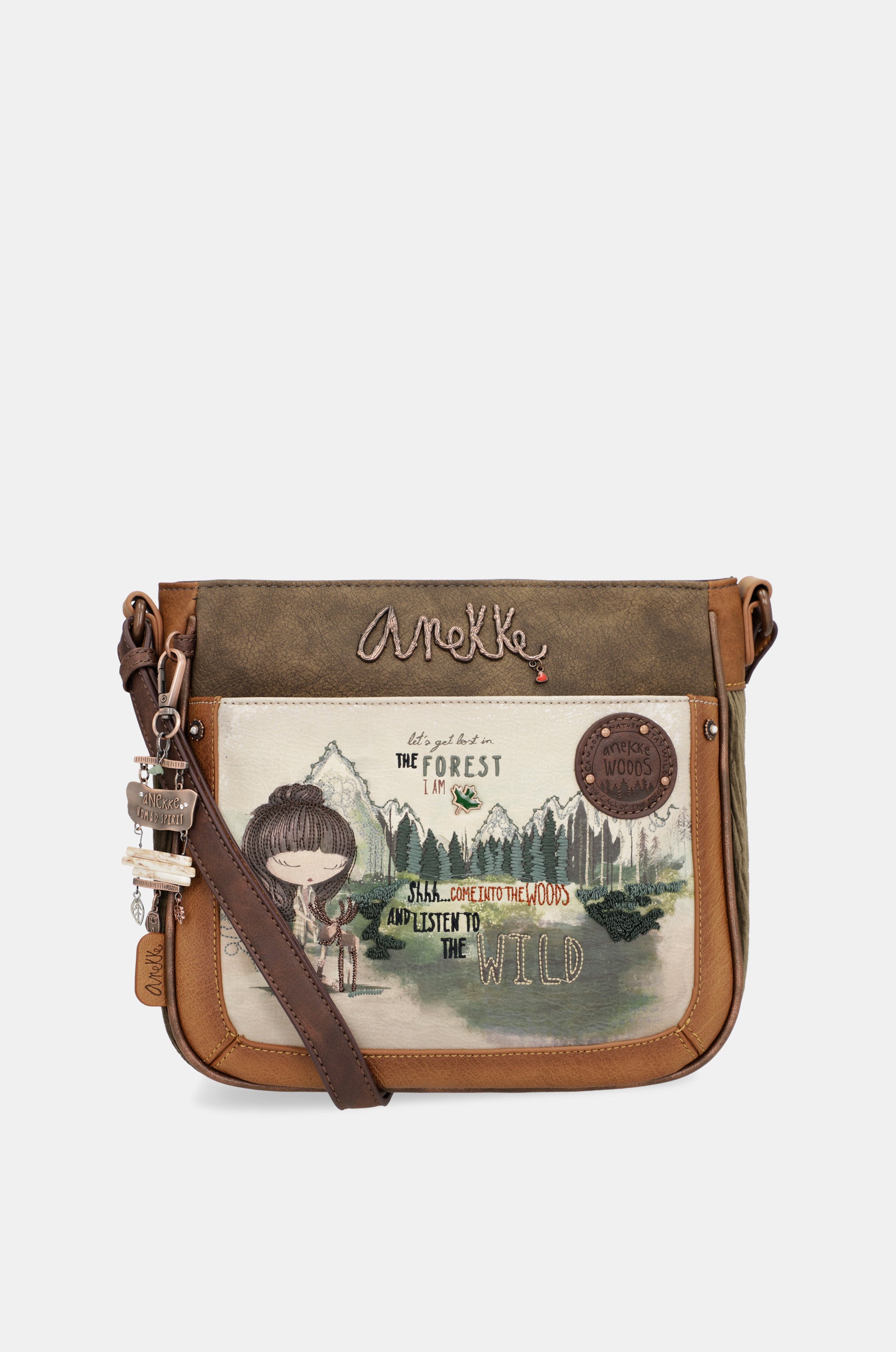 Borsa a tracolla media stampata The Forest