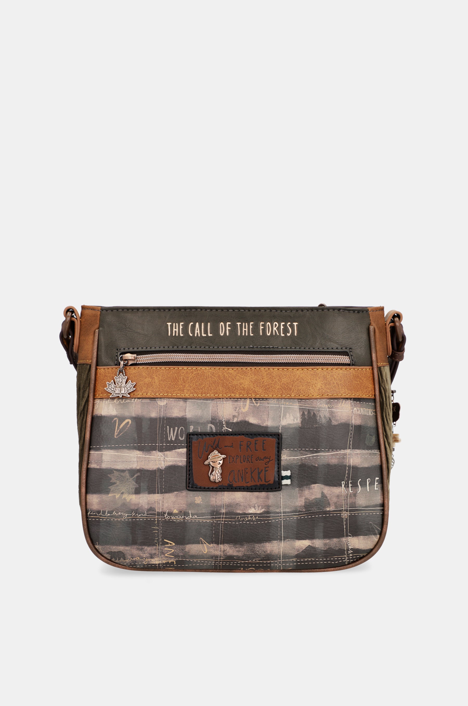 Borsa a tracolla media stampata The Forest