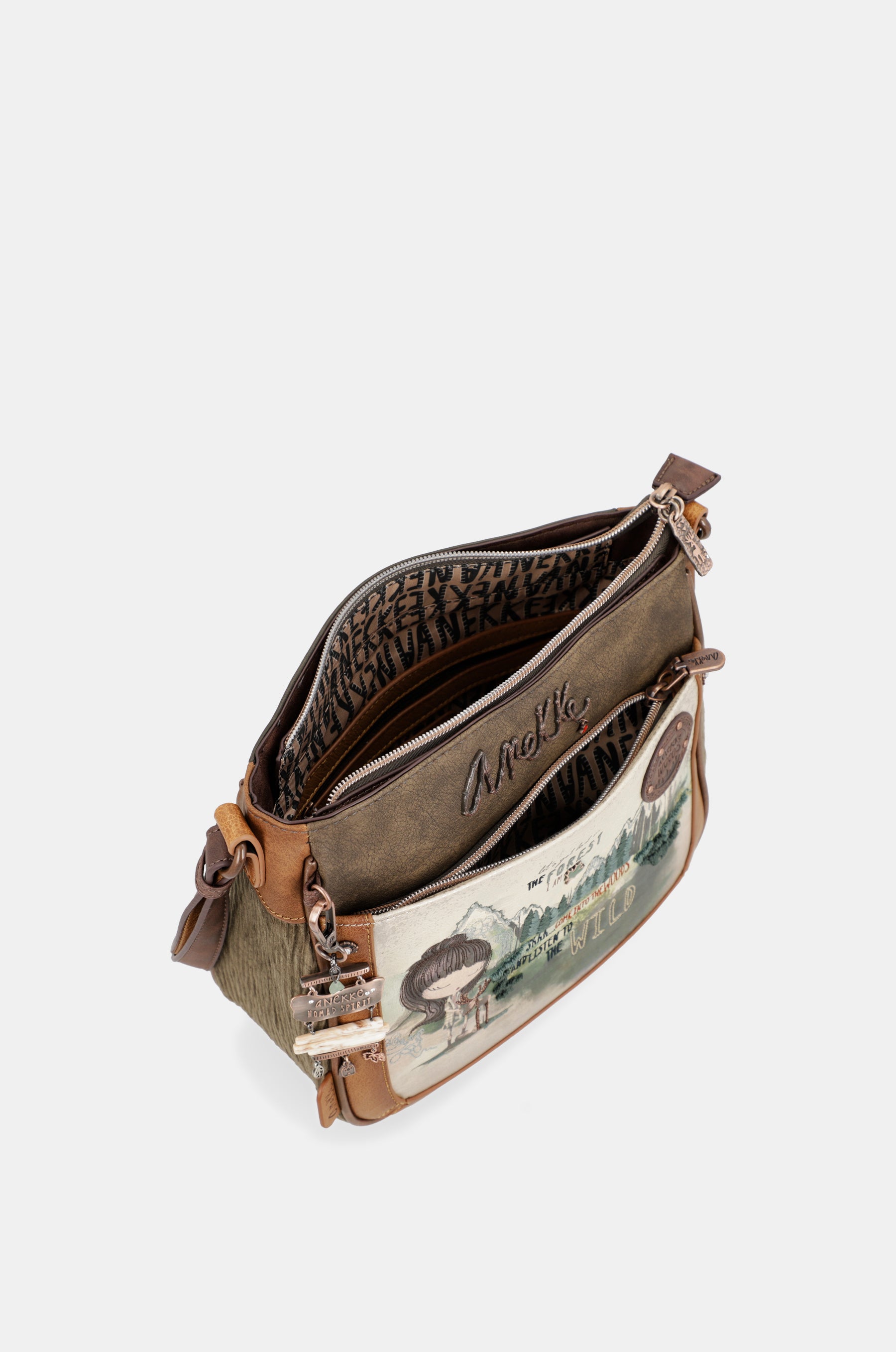 Borsa a tracolla media stampata The Forest