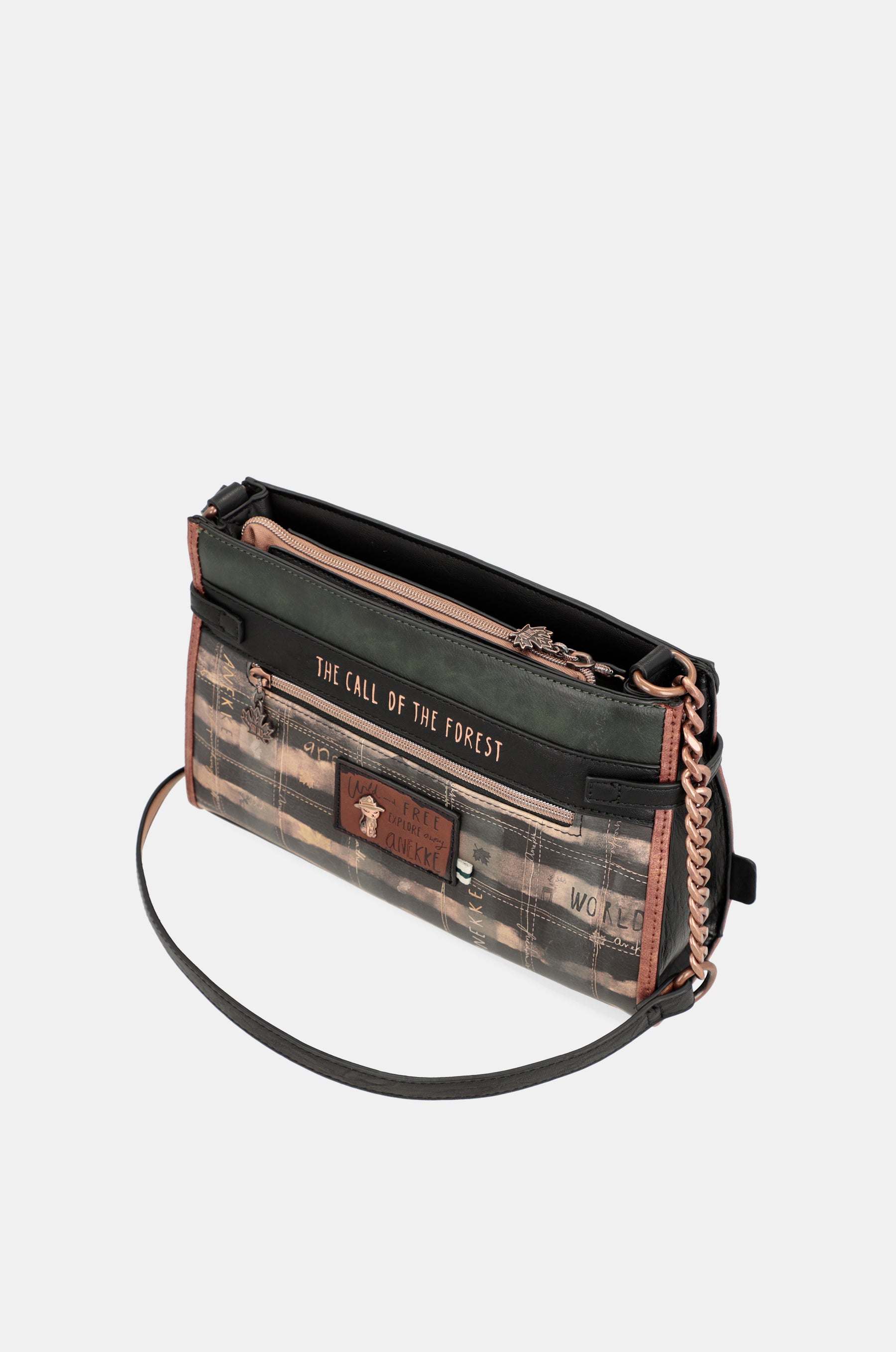 Borsa a tracolla The Forest con applicazioni metalliche