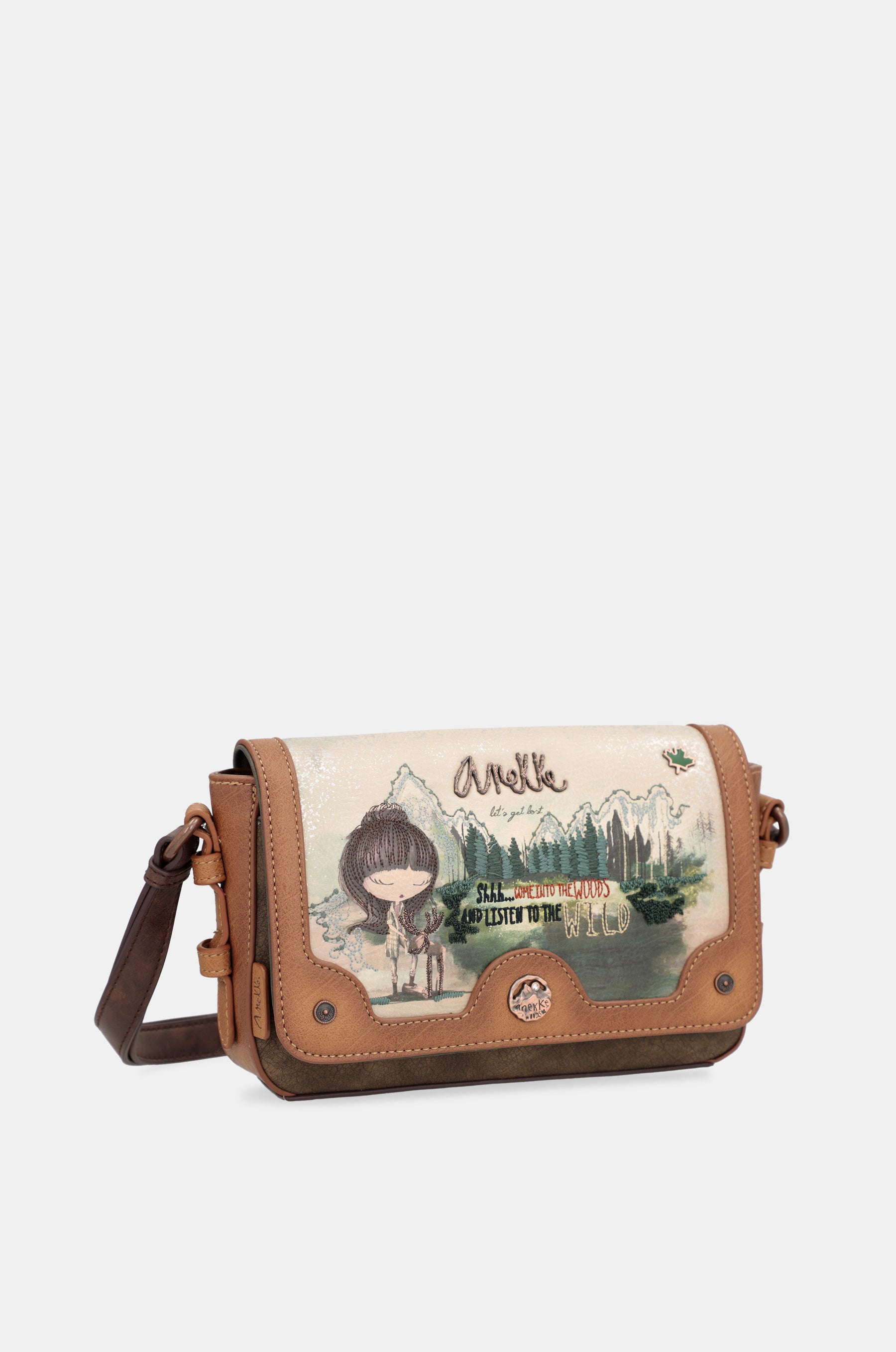 Borsa a tracolla con patta Forest