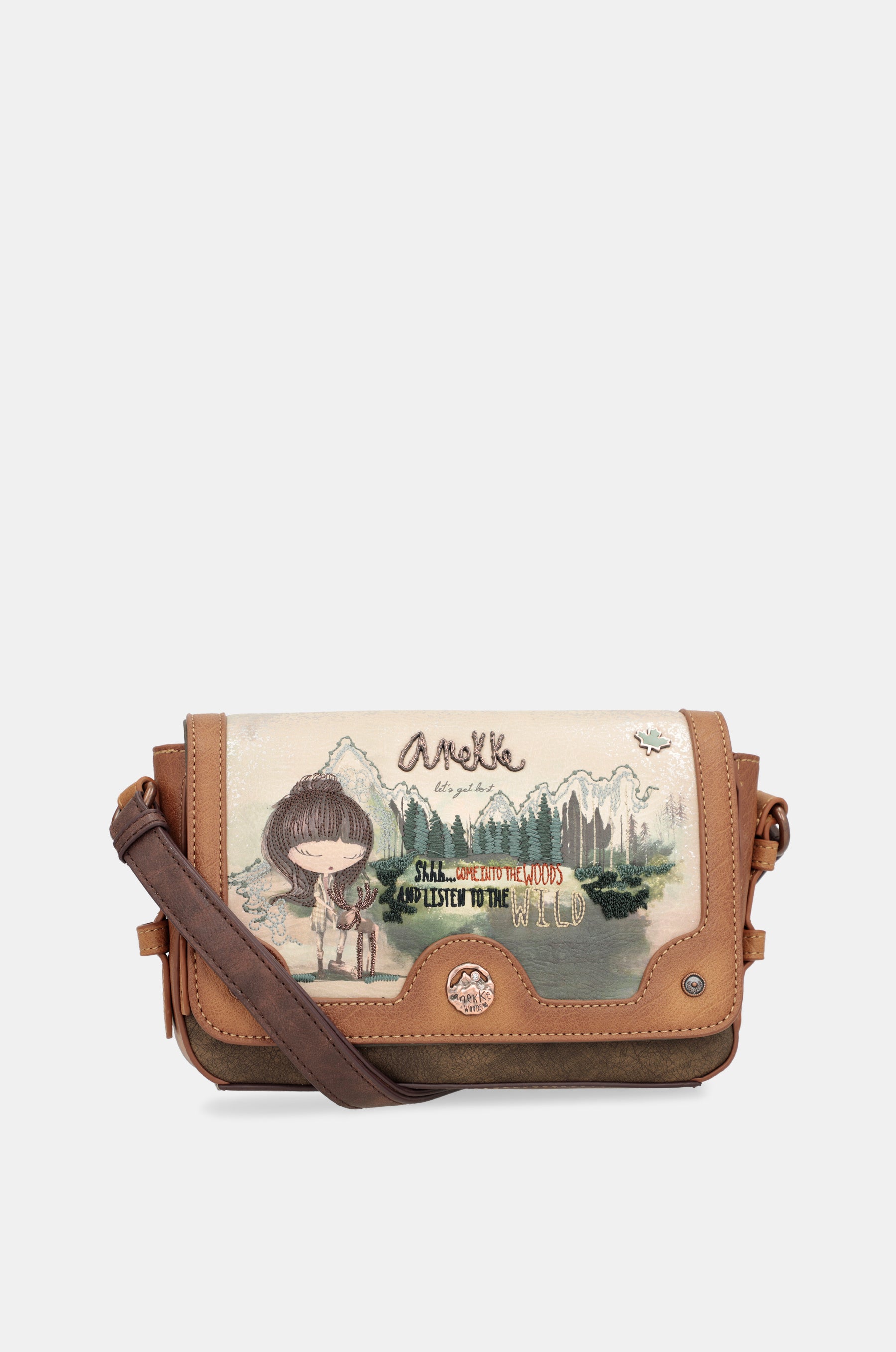 Borsa a tracolla con patta Forest