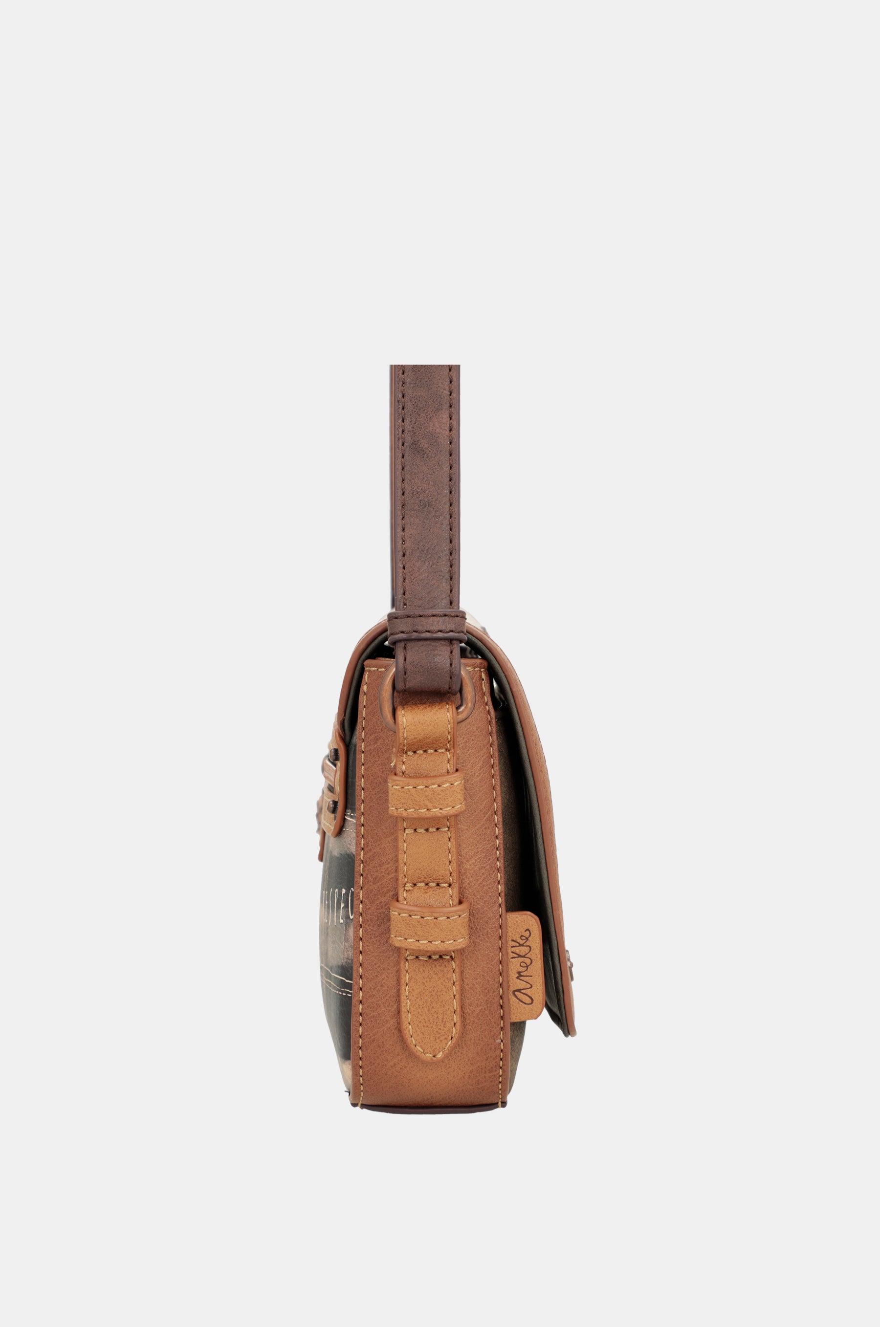 Borsa a tracolla con patta Forest