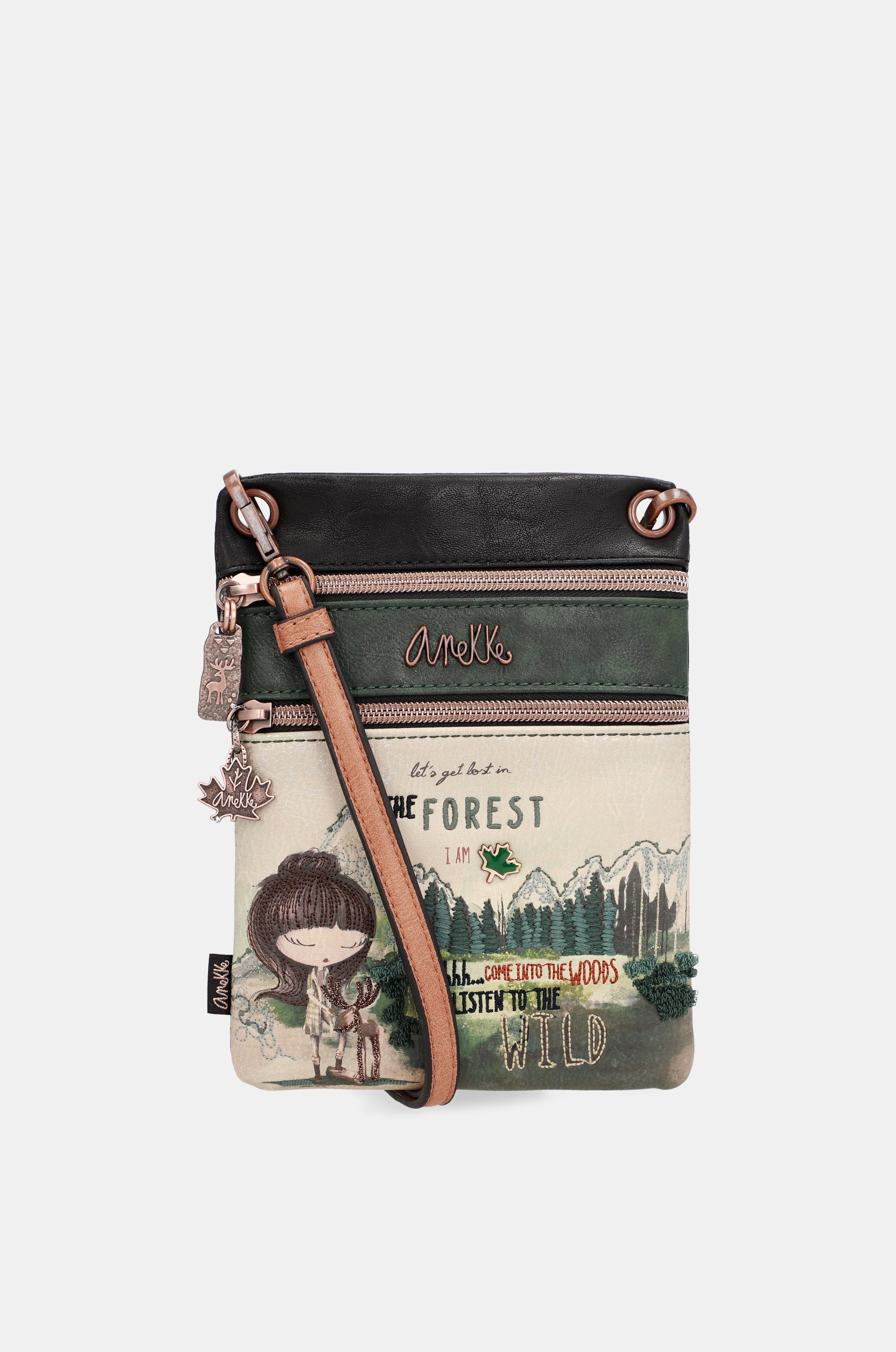 Borsa a tracolla mini Forest a doppio scomparto