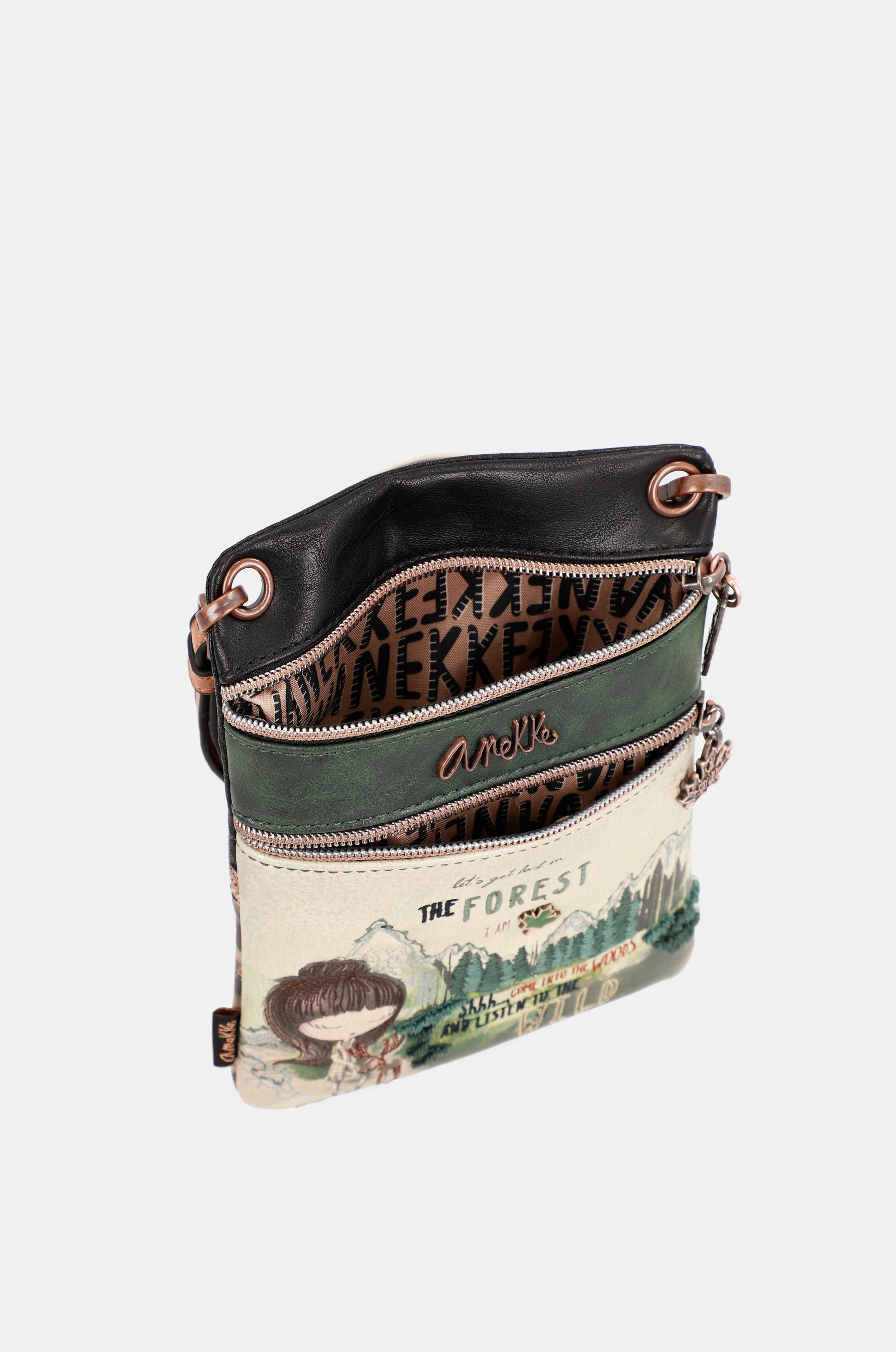 Borsa a tracolla mini Forest a doppio scomparto