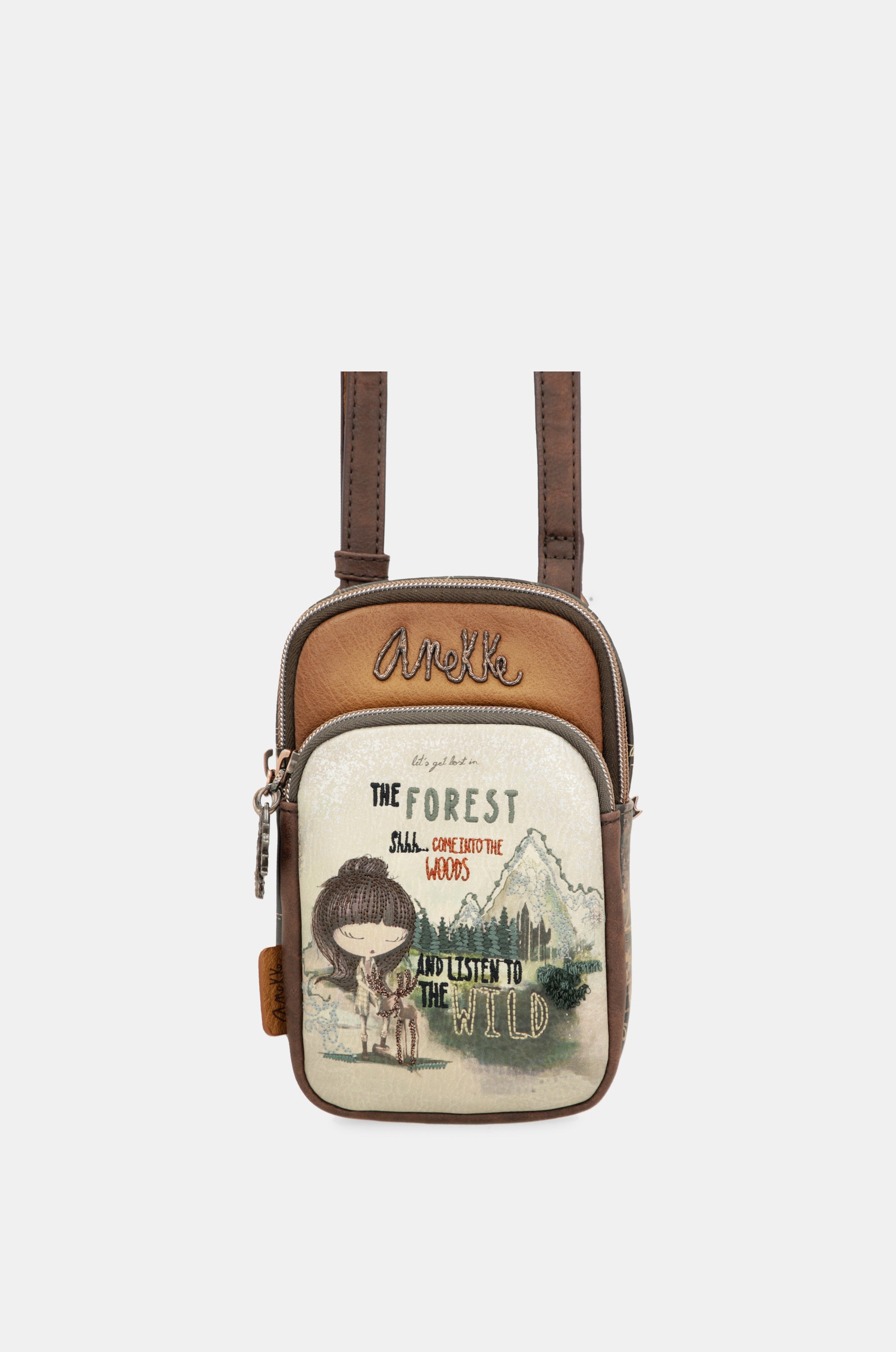 La mini borsa a tracolla Forest con tasca frontale