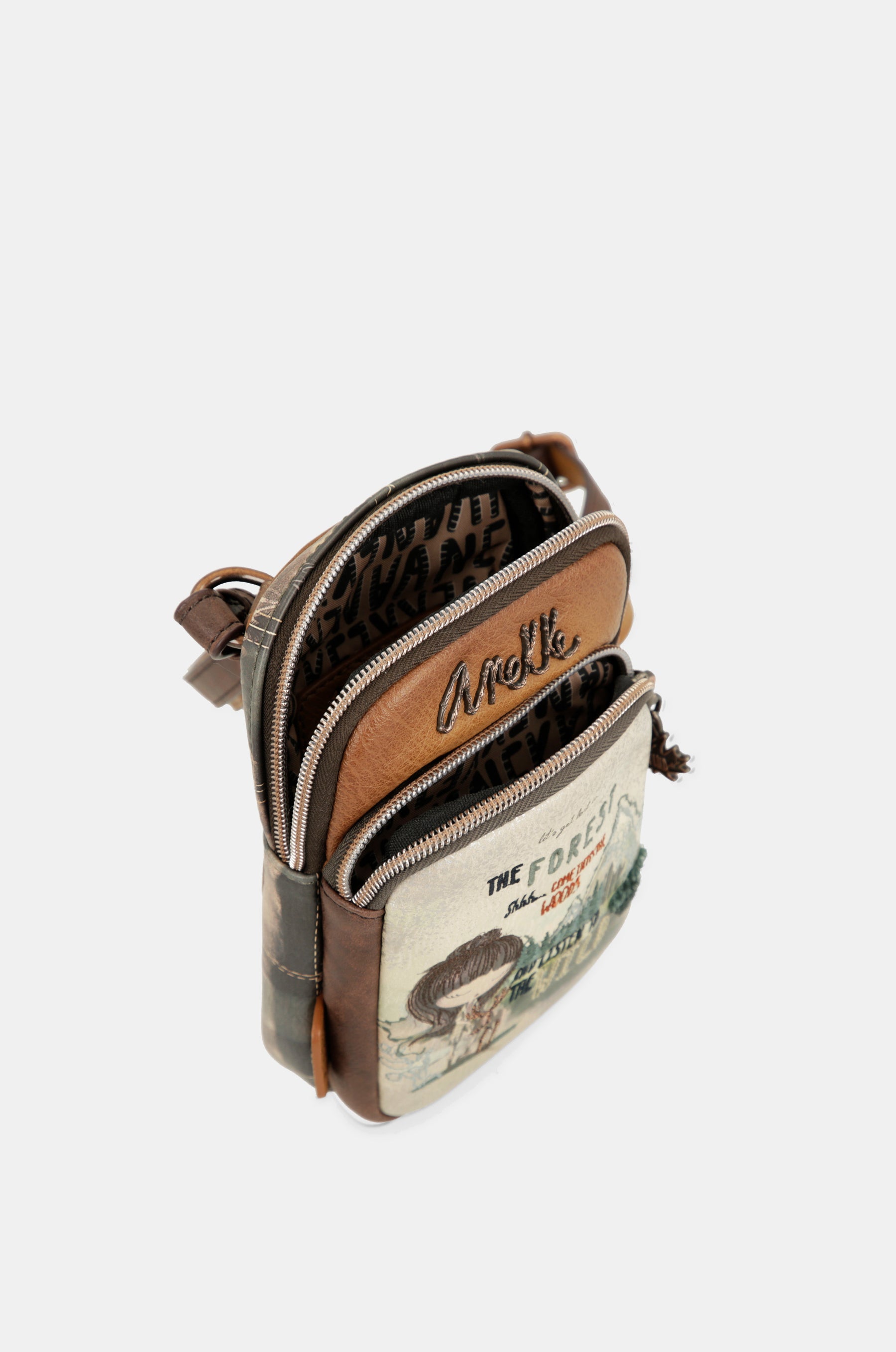 La mini borsa a tracolla Forest con tasca frontale