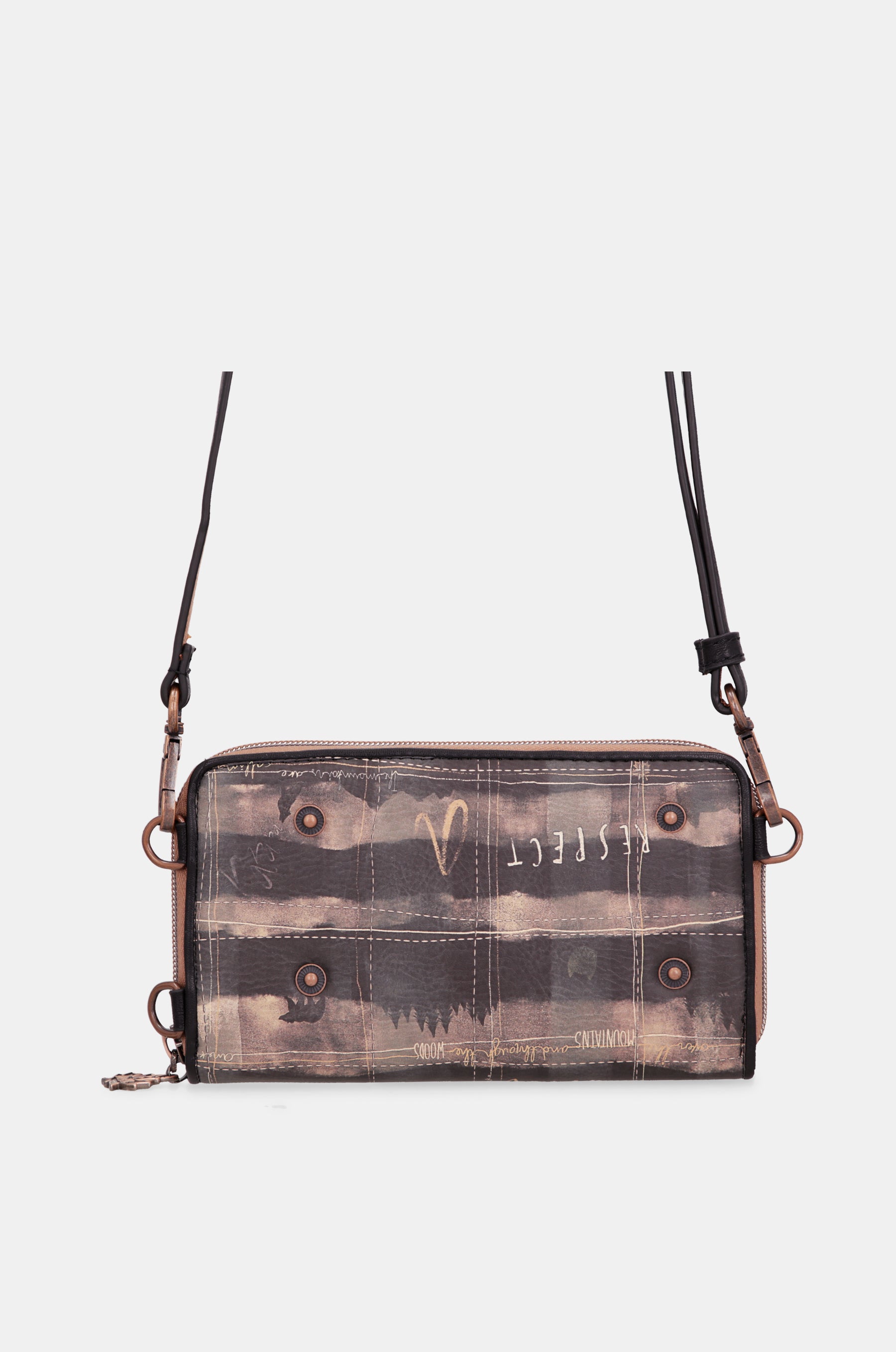 Borsa a tracolla Forest con portafoglio integrato