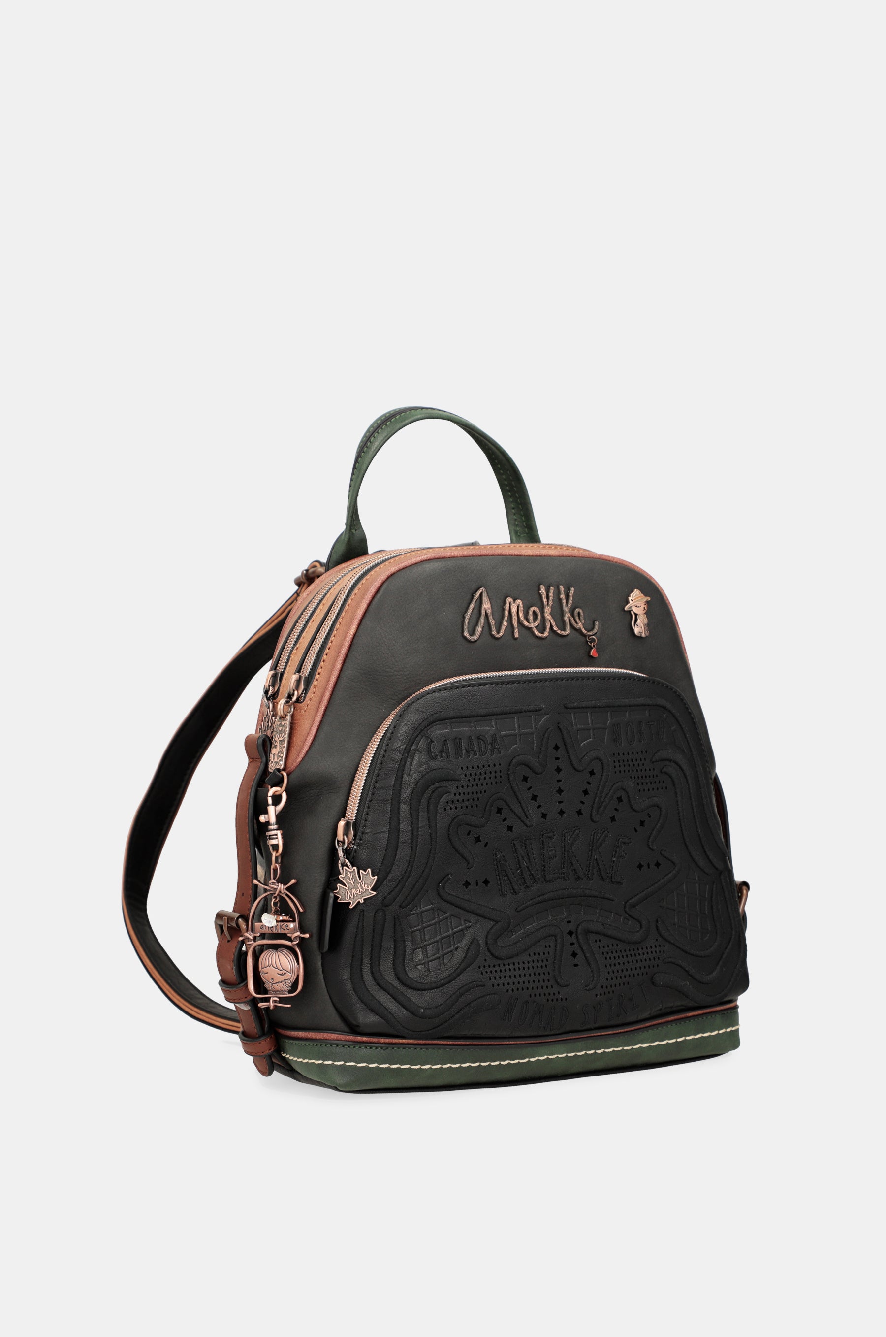 Zaino doppio scomparto nero Wild