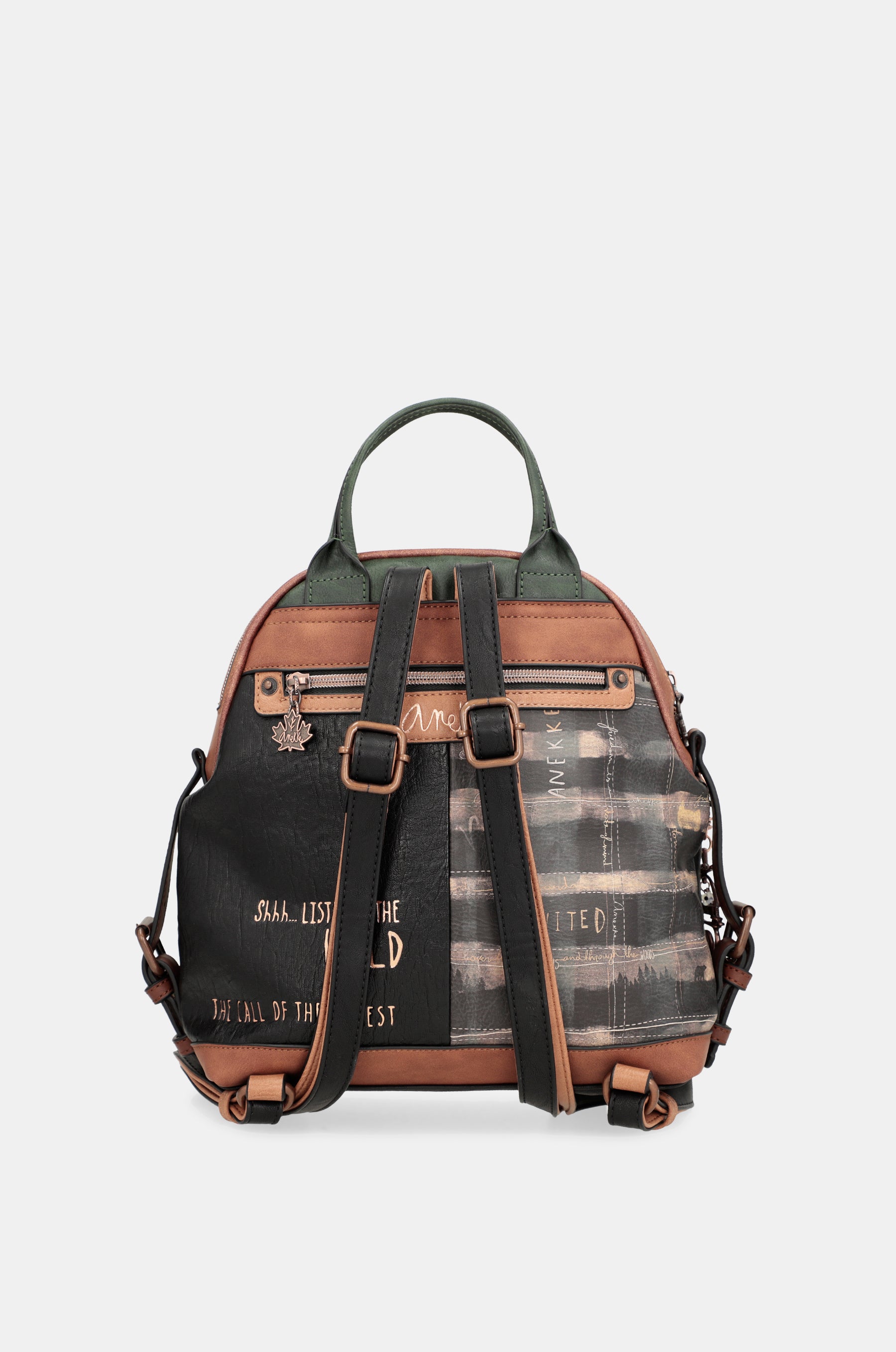 Zaino doppio scomparto nero Wild