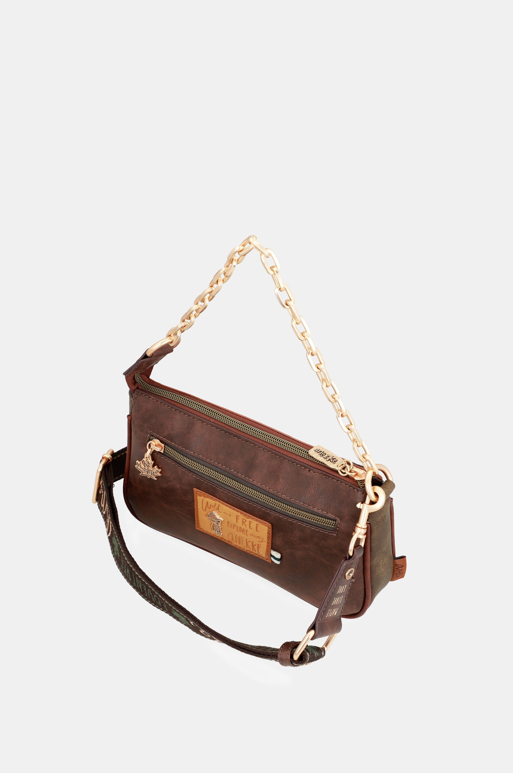 Borsa baguette con manico in metallo Urban