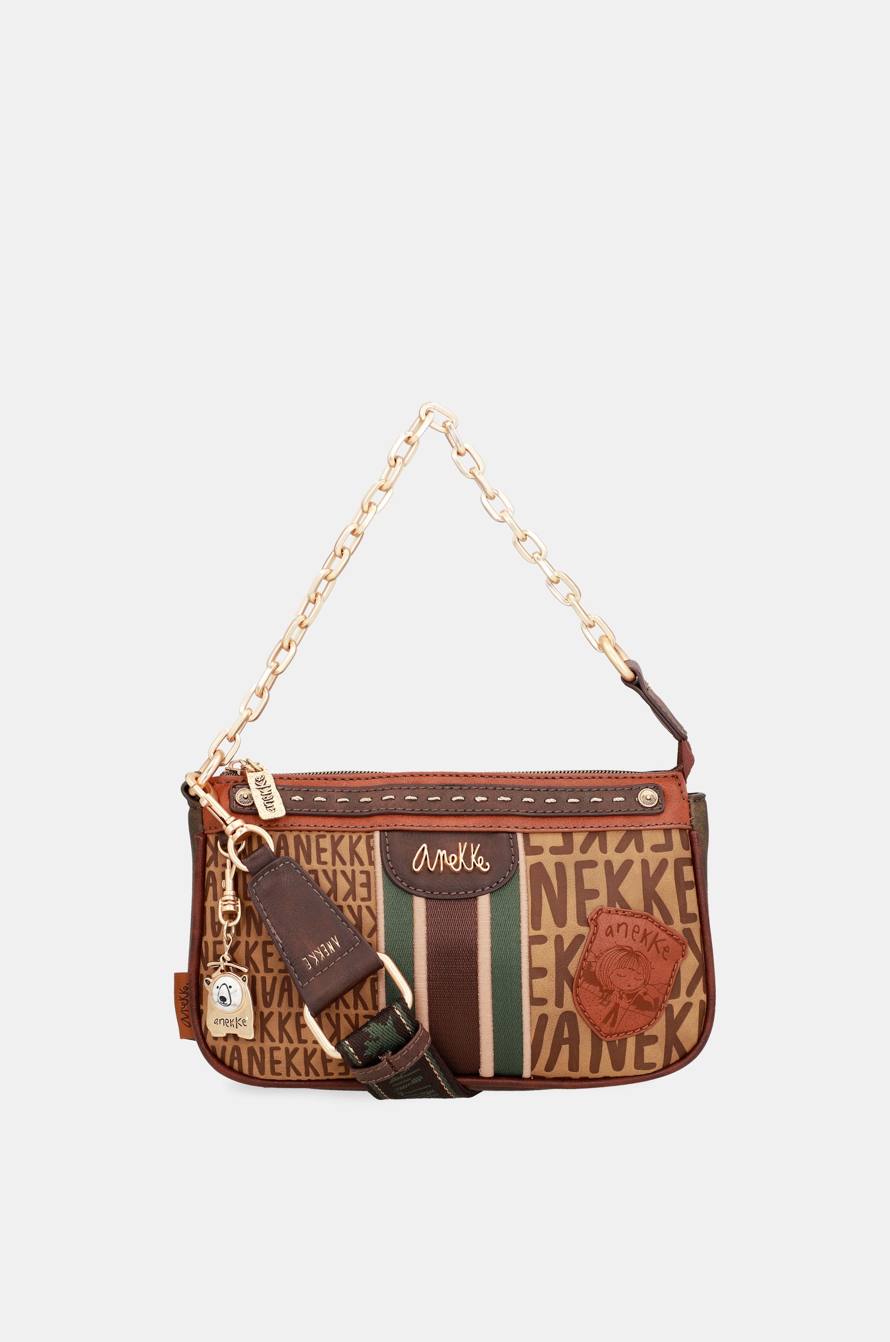 Borsa baguette con manico in metallo Urban