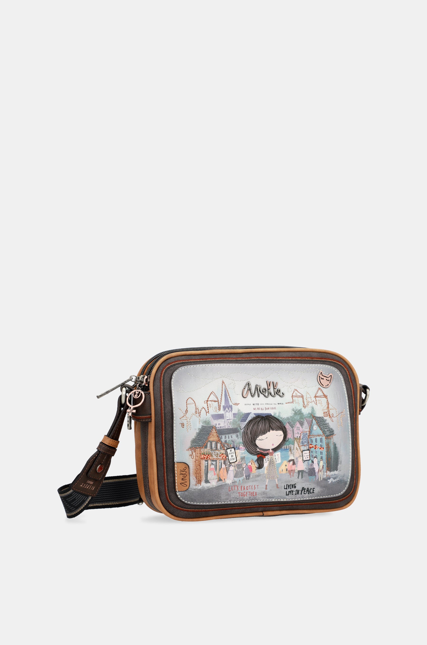 Borsa a tracolla a tre scomparti Voice