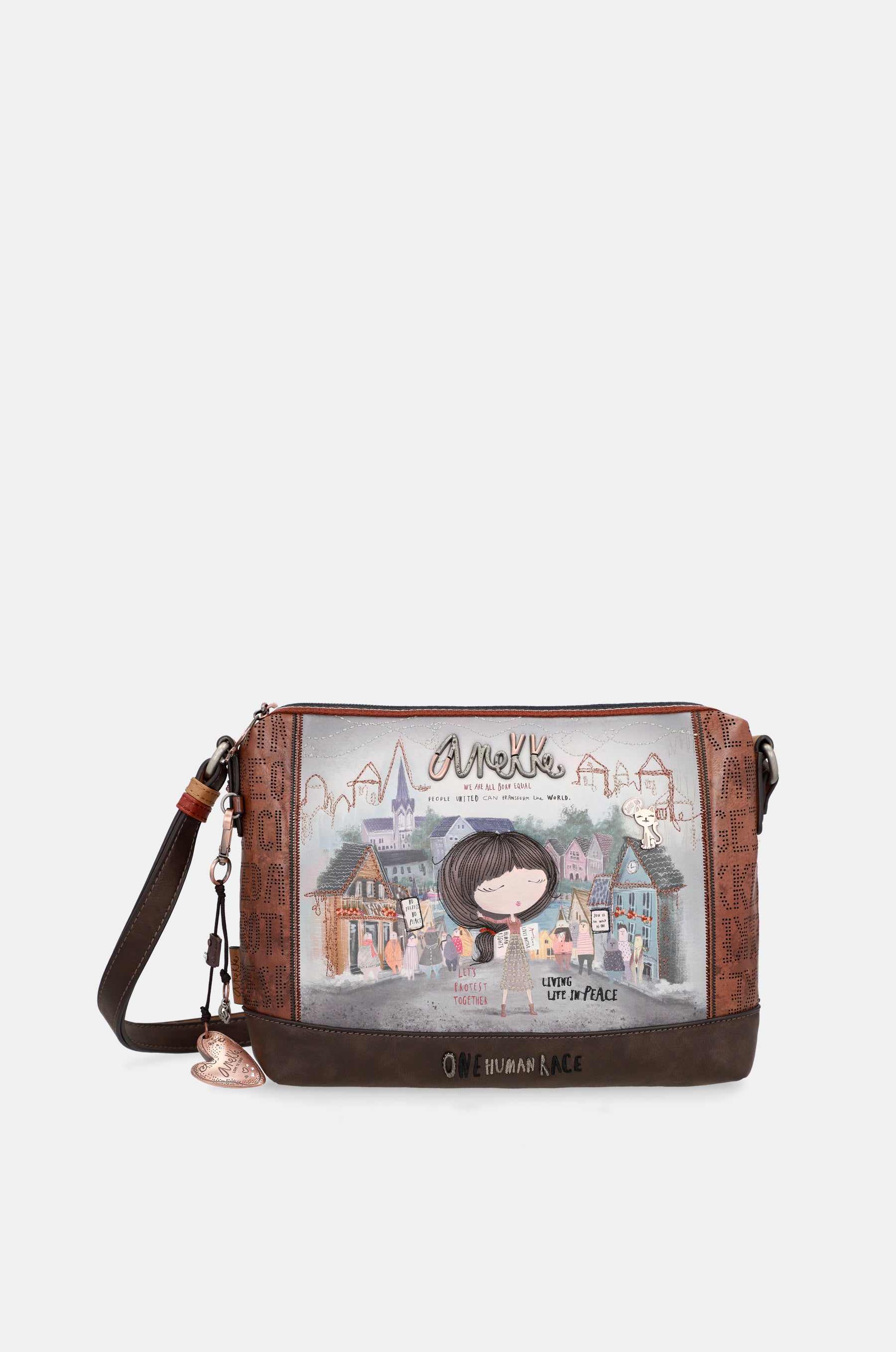 Borsa a tracolla stampata Voice