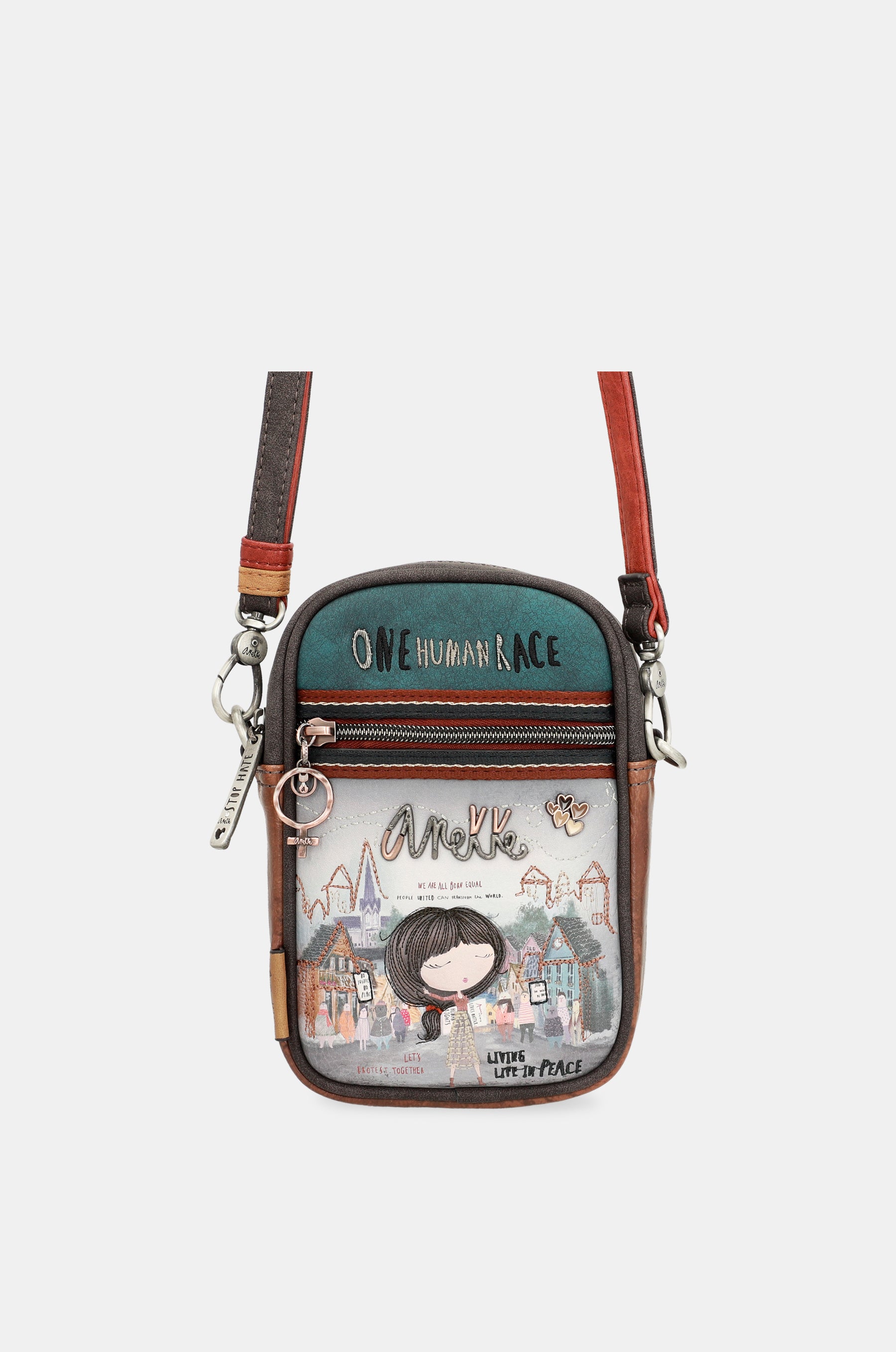 Mini borsa a tracolla con tasca frontale Voice