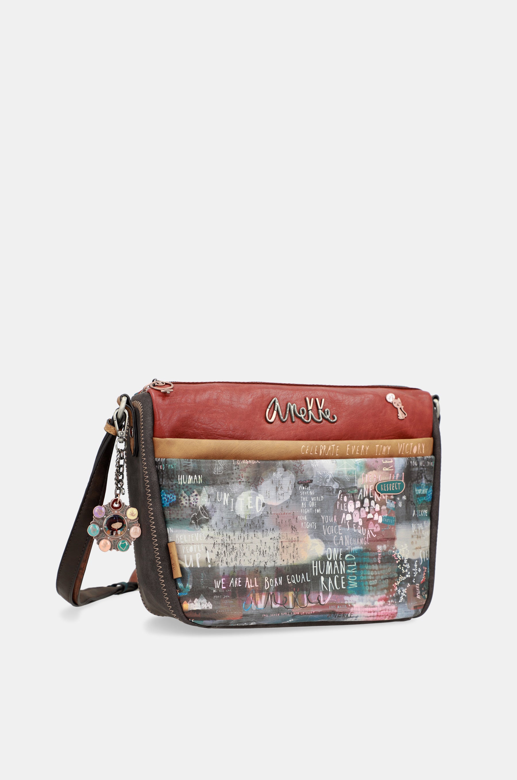 Respect la grande borsa a tracolla con tasche