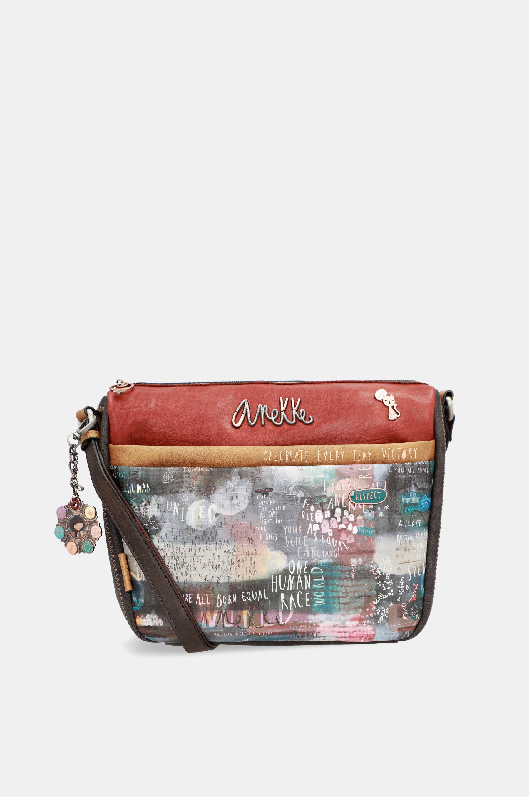 Respect la grande borsa a tracolla con tasche