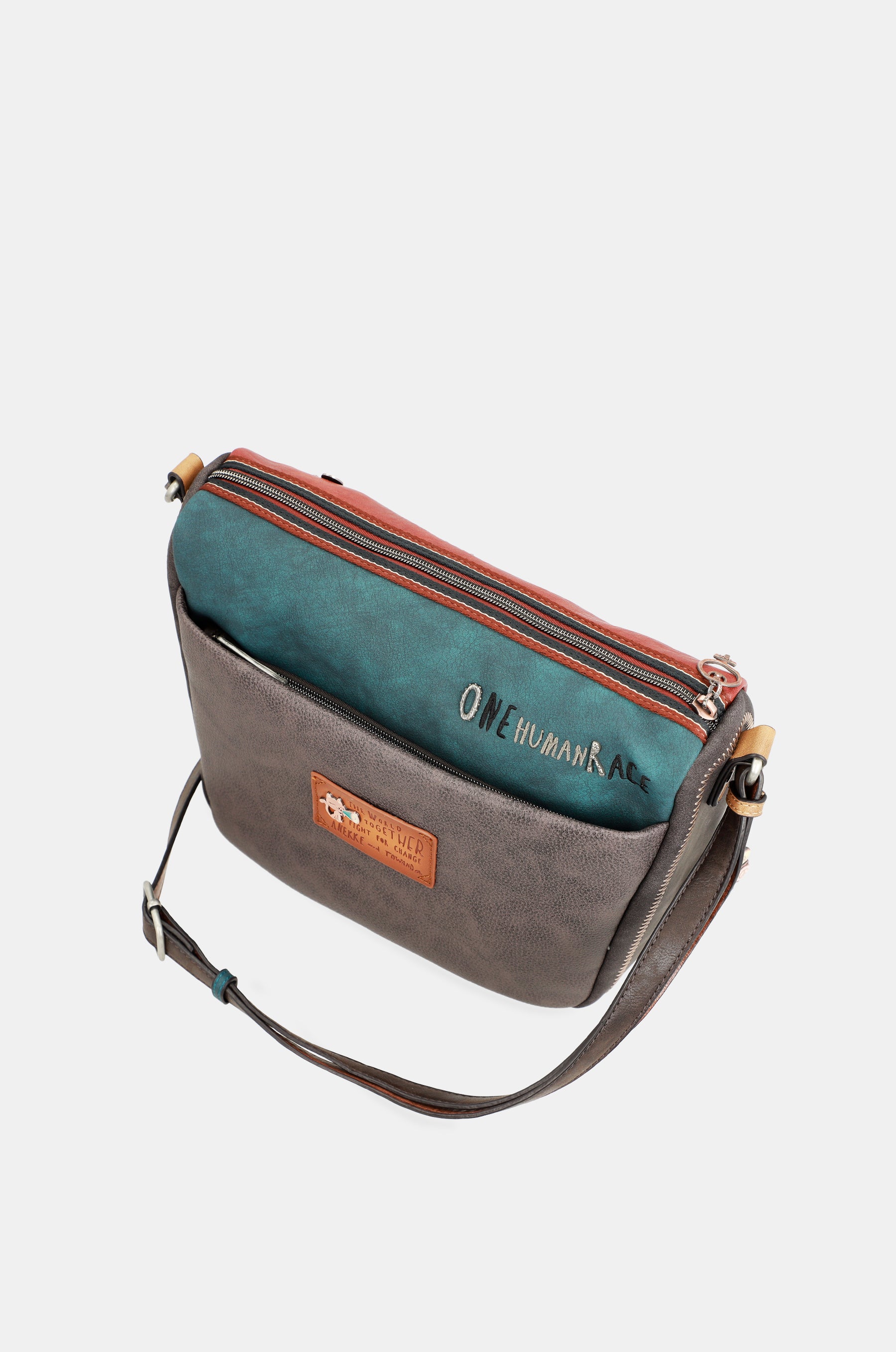 Respect la grande borsa a tracolla con tasche