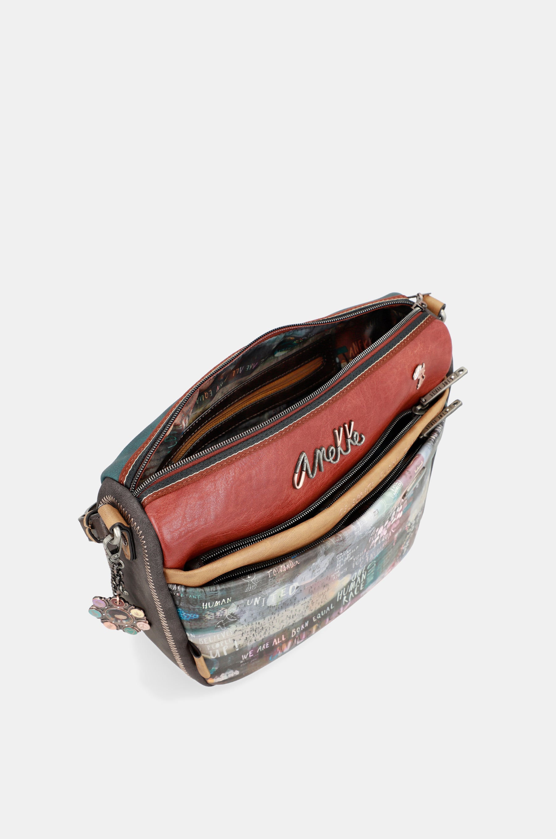 Respect la grande borsa a tracolla con tasche
