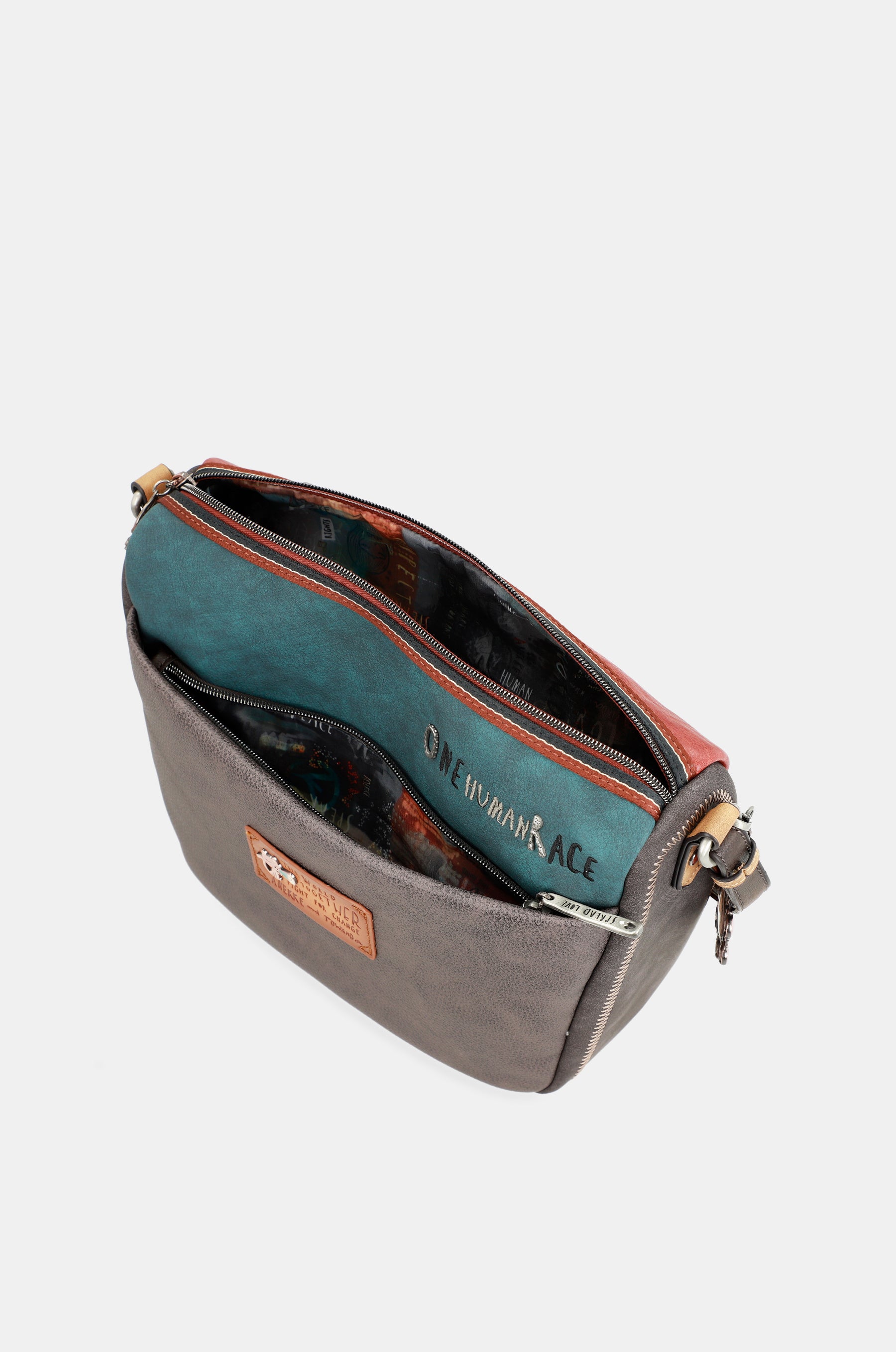 Respect la grande borsa a tracolla con tasche