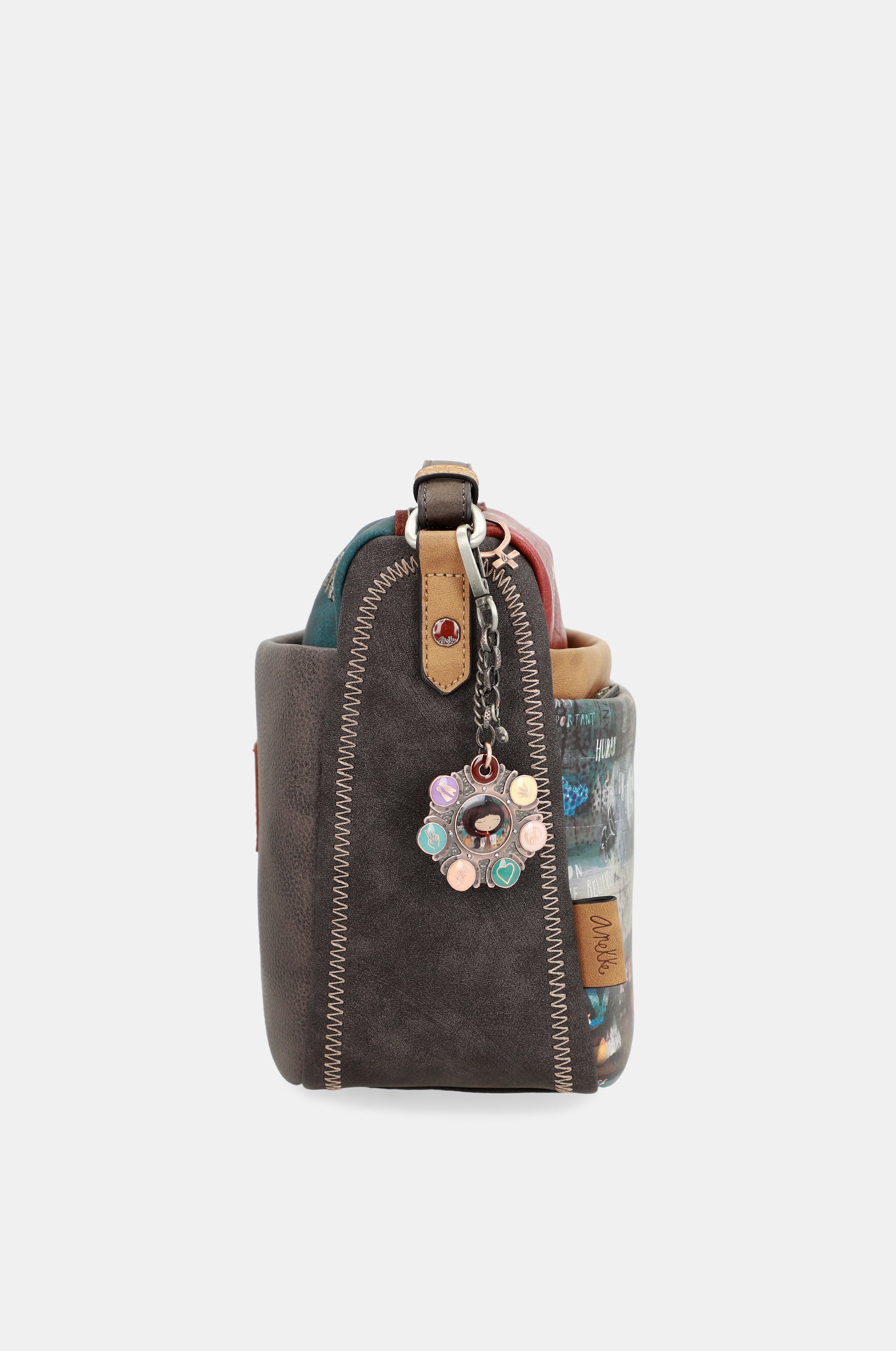 Respect la grande borsa a tracolla con tasche