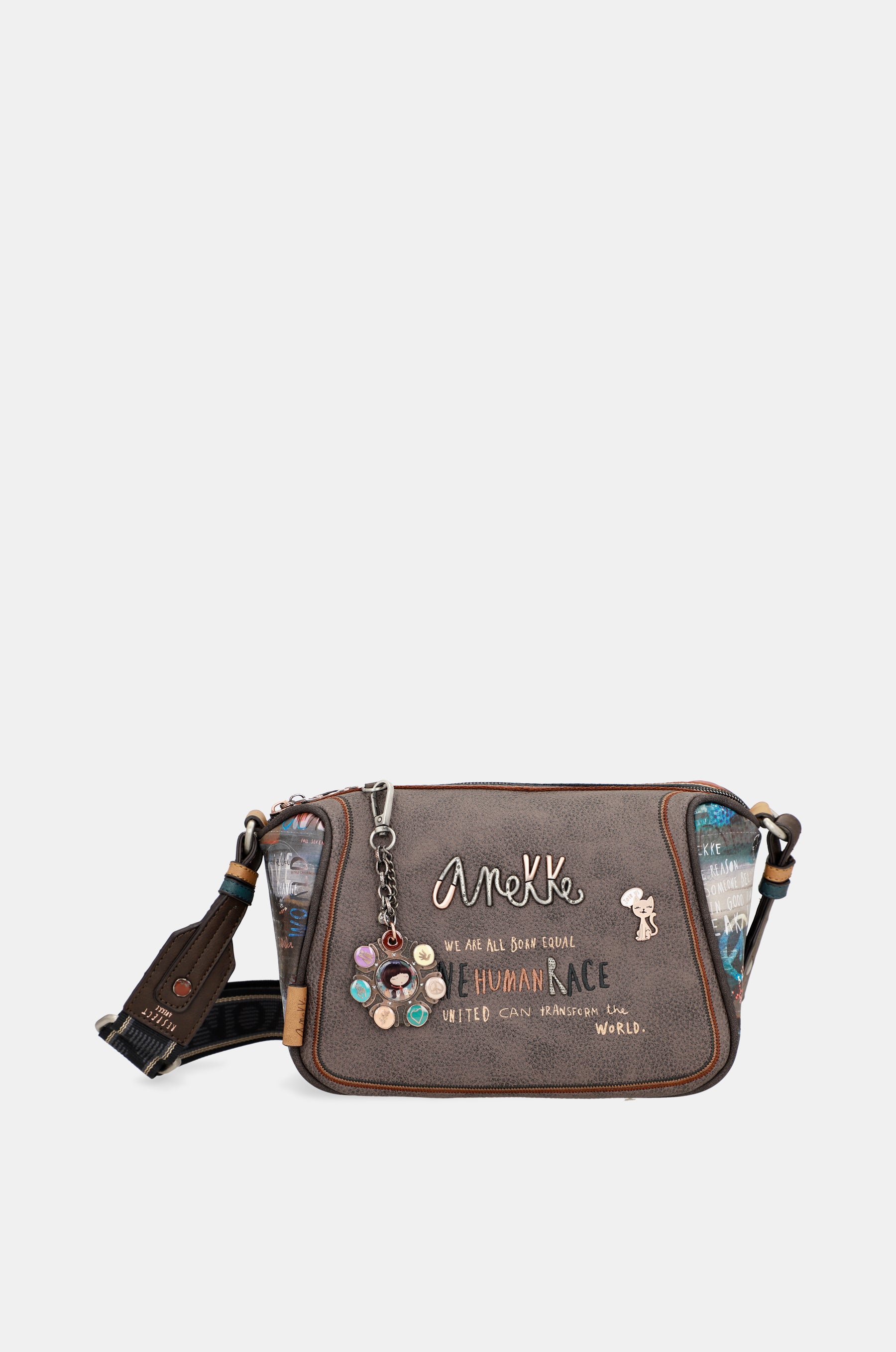 Borsa a tracolla stampata Respect