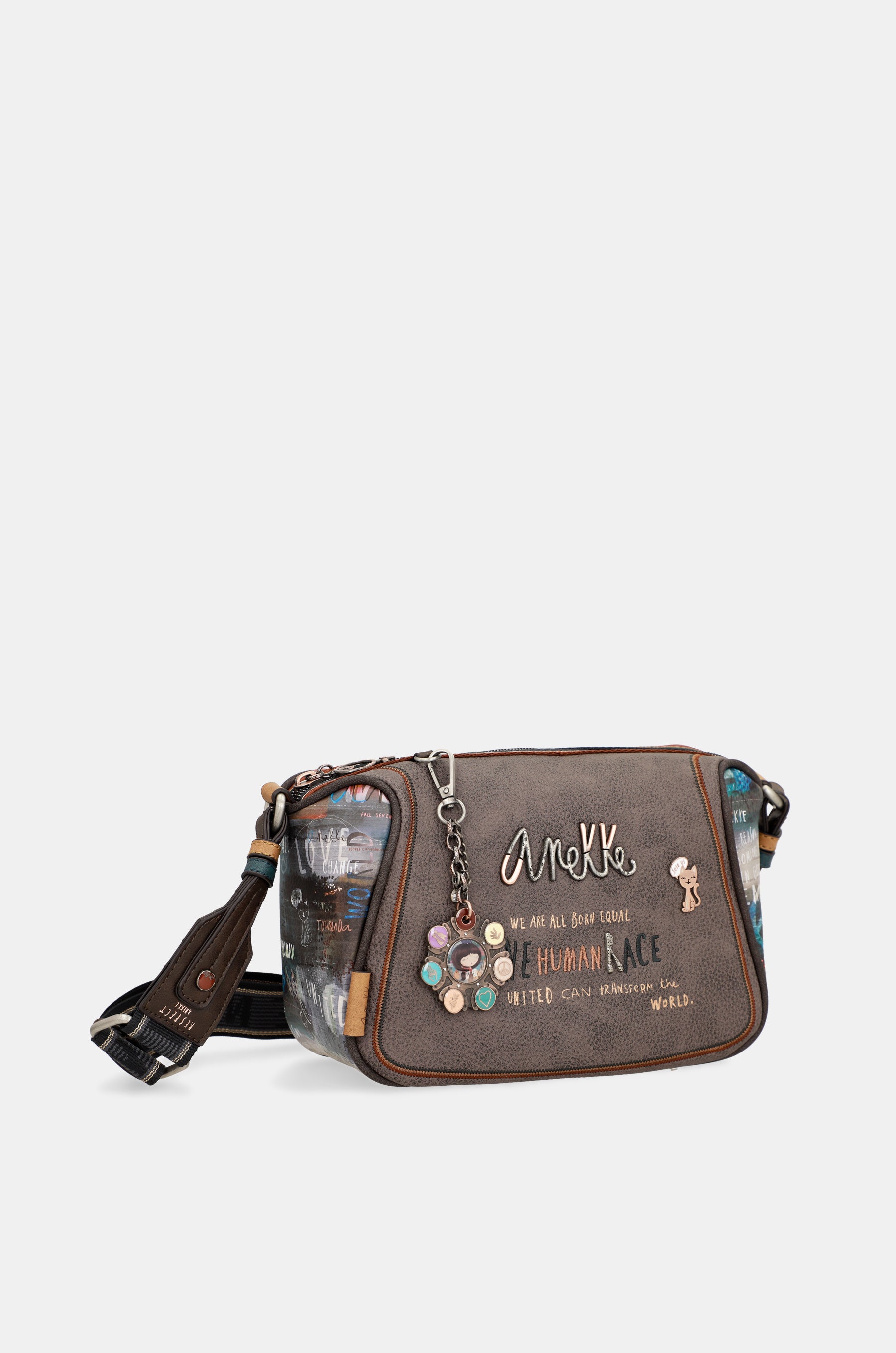 Borsa a tracolla stampata Respect