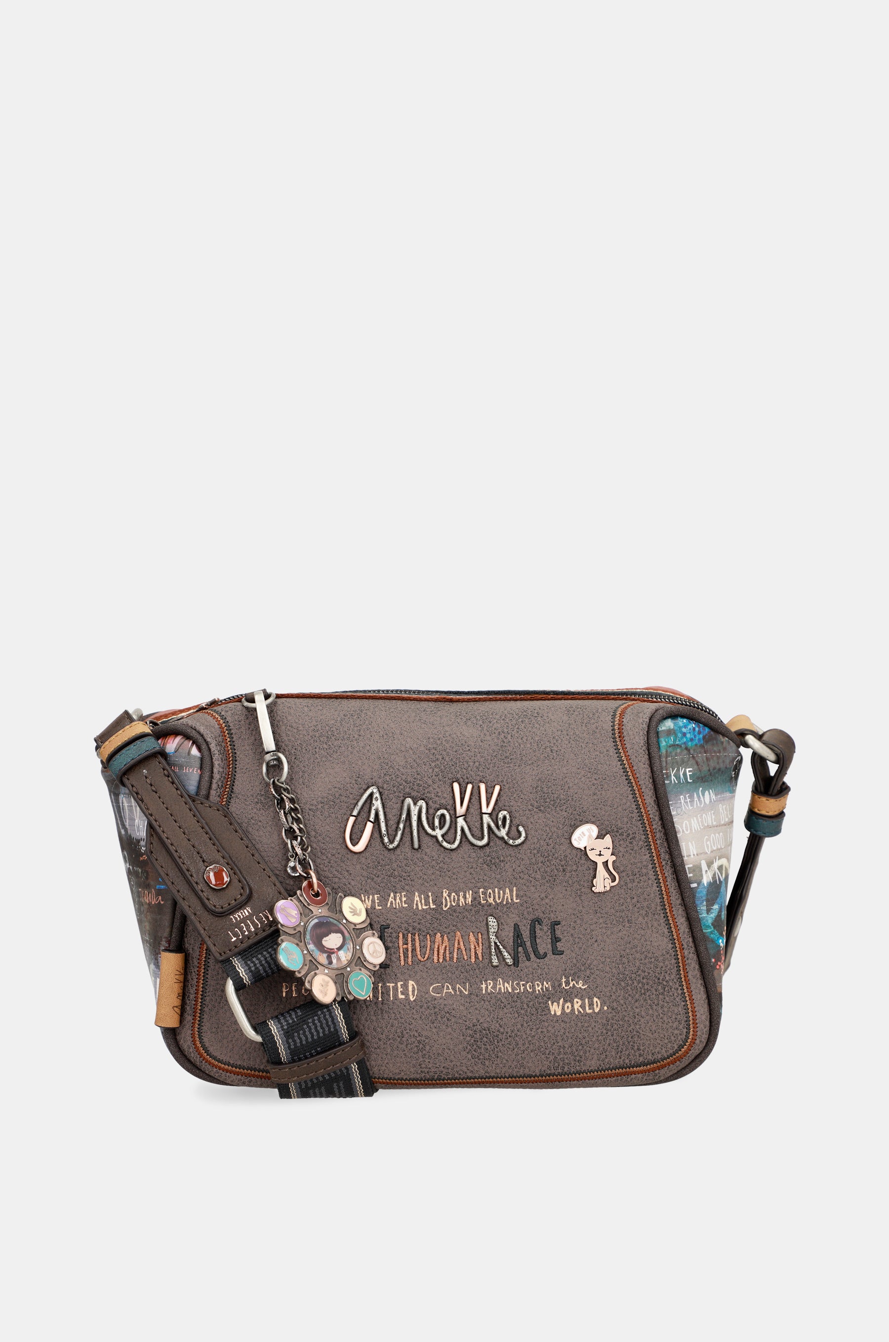 Borsa a tracolla stampata Respect