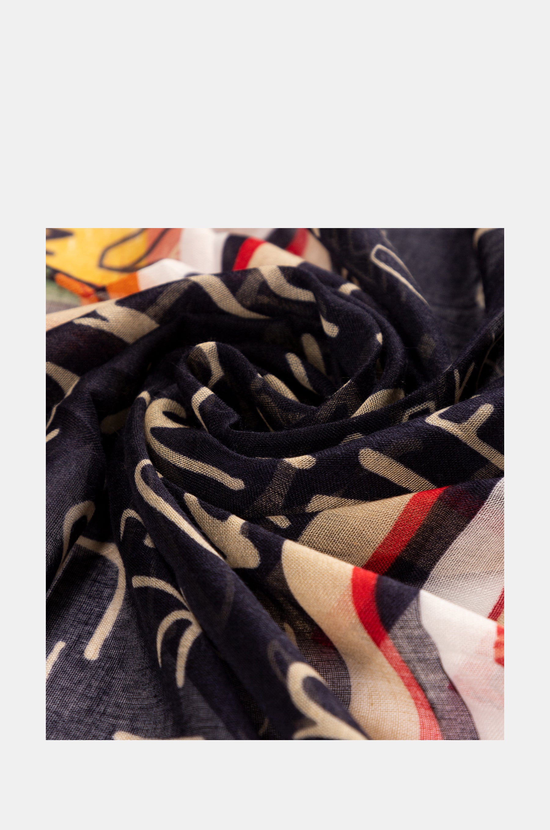 Sciarpa stampata blu navy Magic Souls