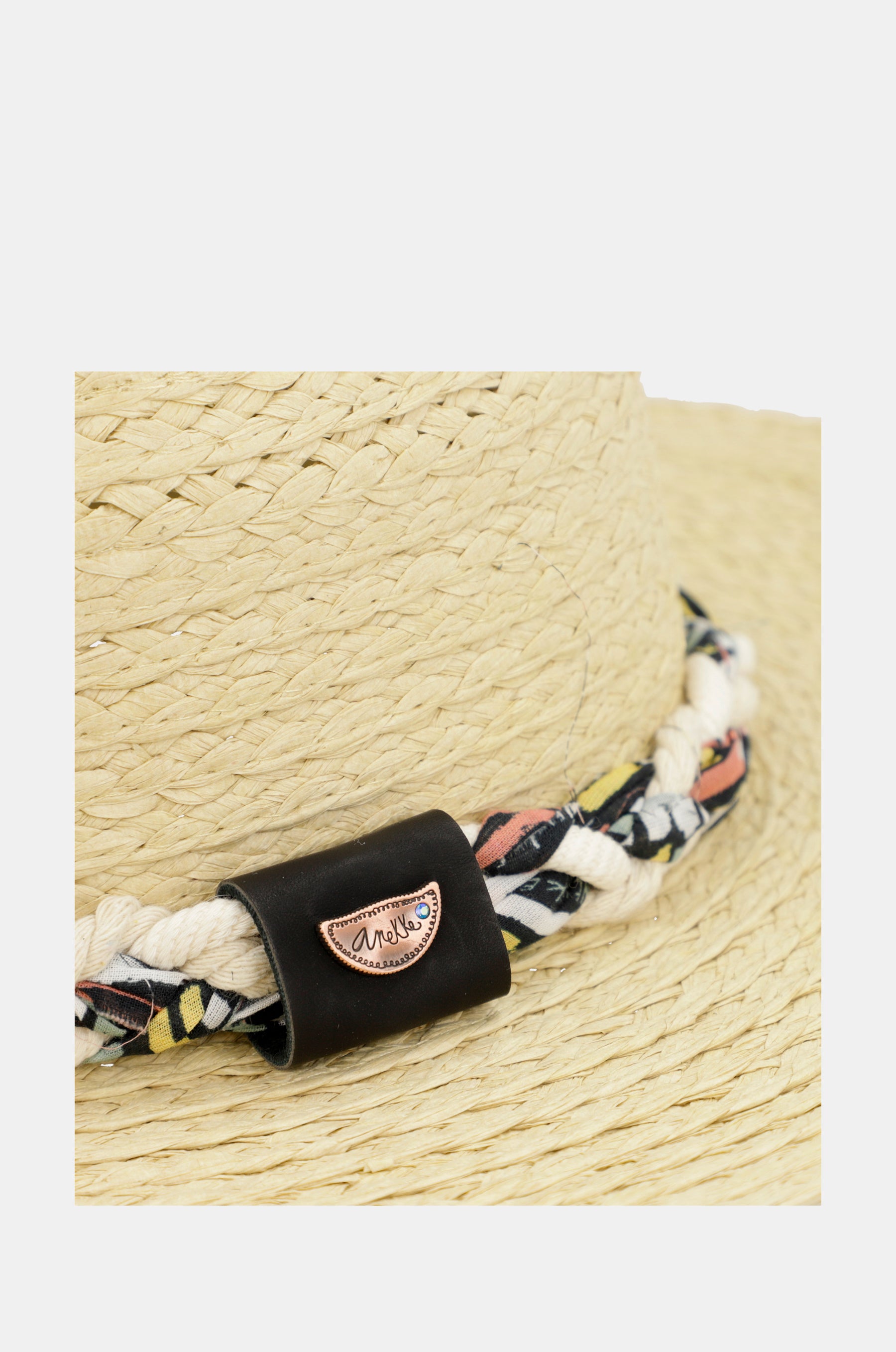 Cappello in rafia, marrone