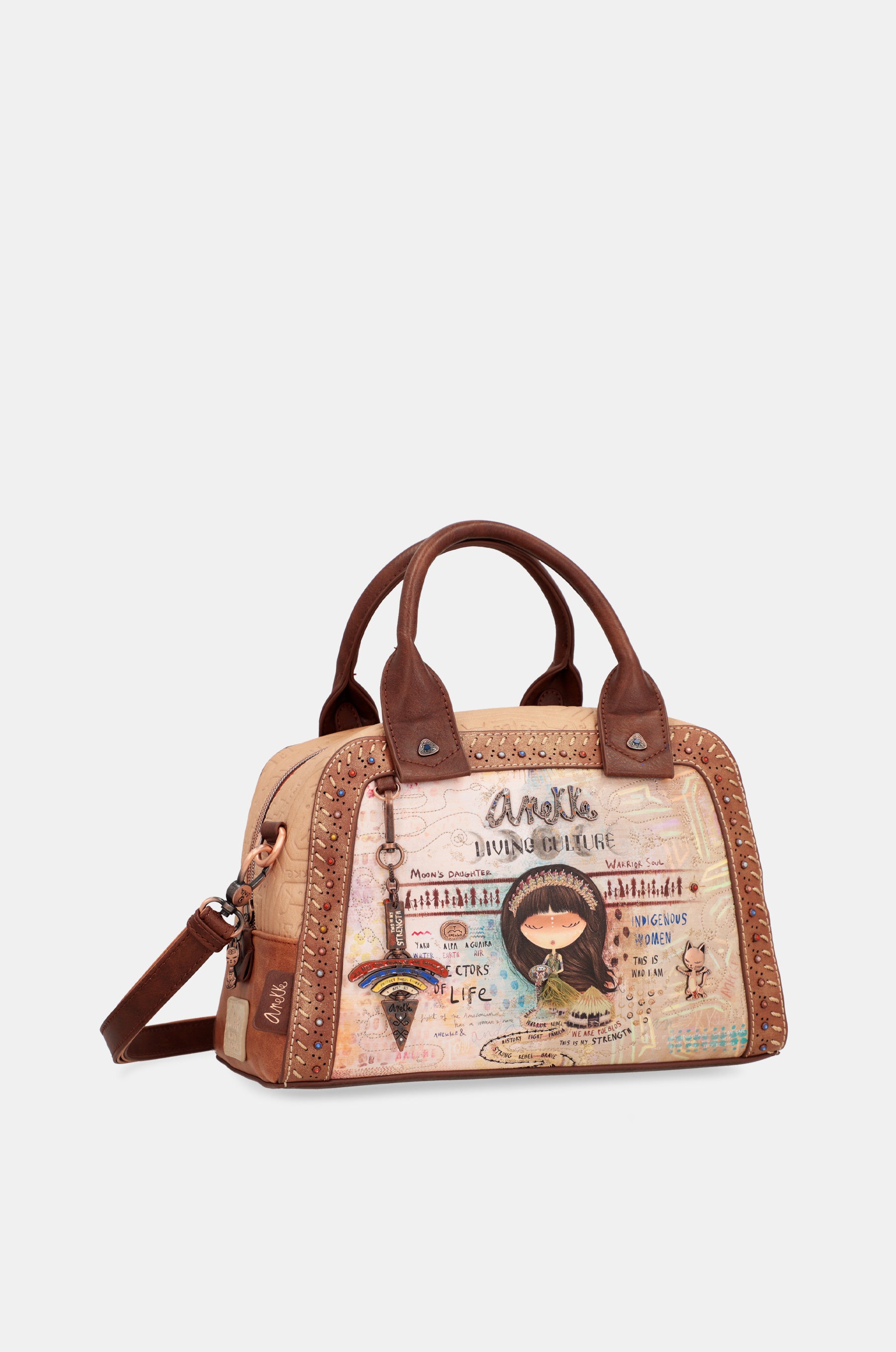 Borsa a doppio manico Menire con tracolla