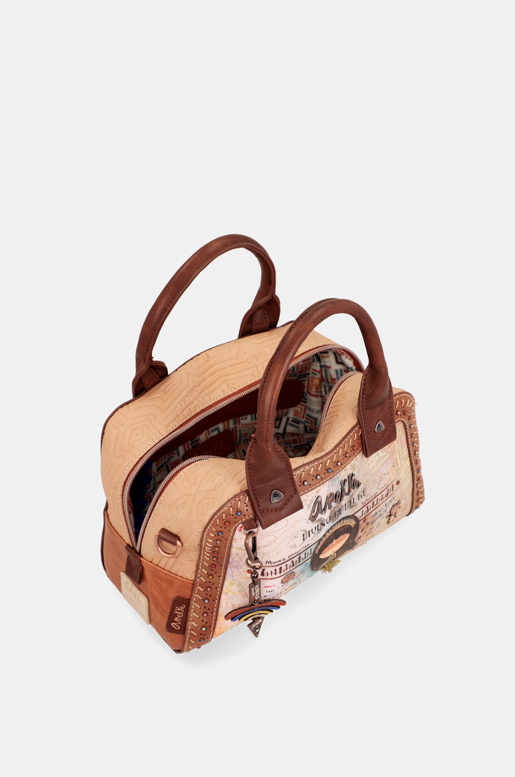 Borsa a doppio manico Menire con tracolla