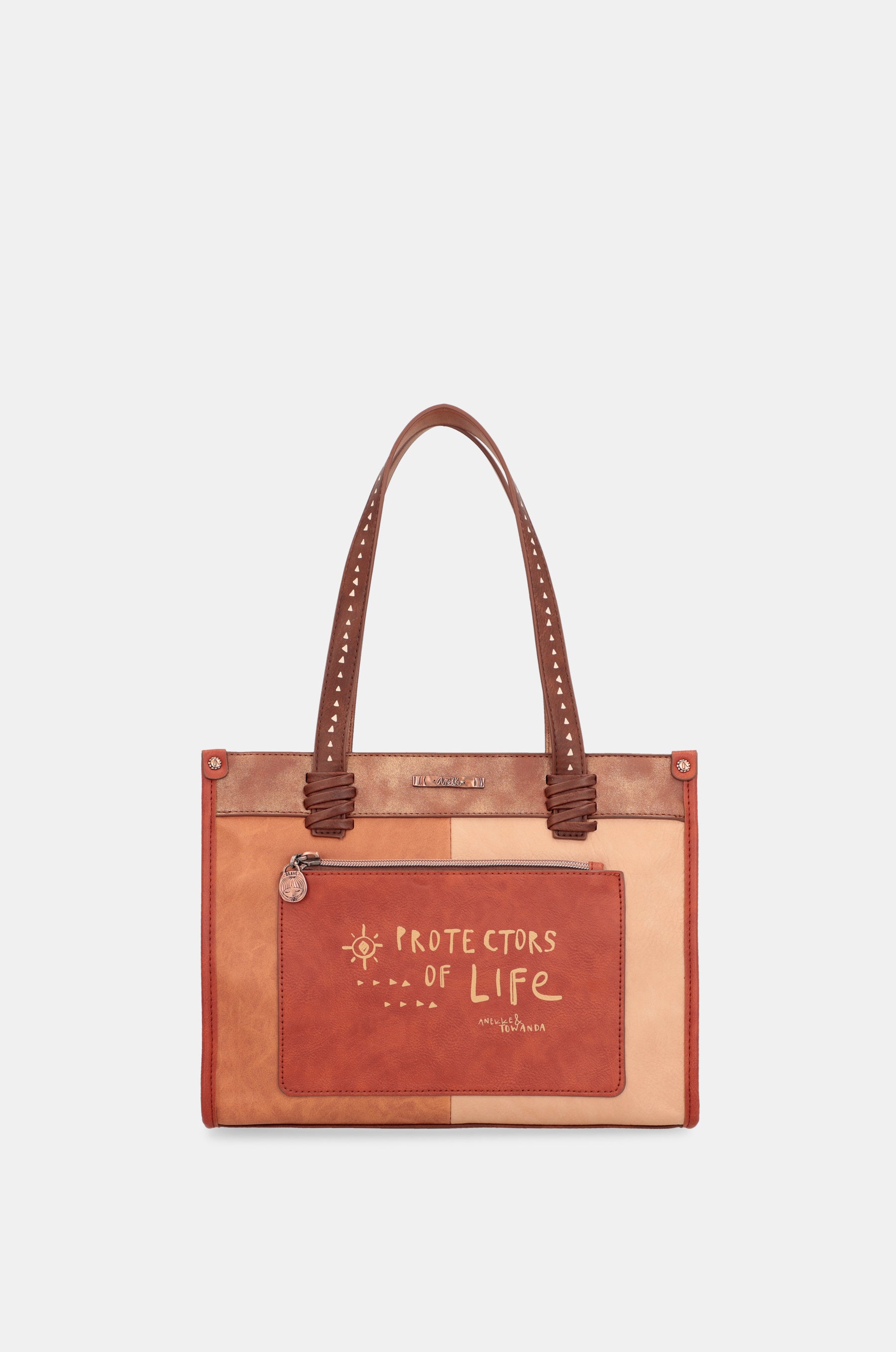 Borsa tote stampata Menire con tracolla