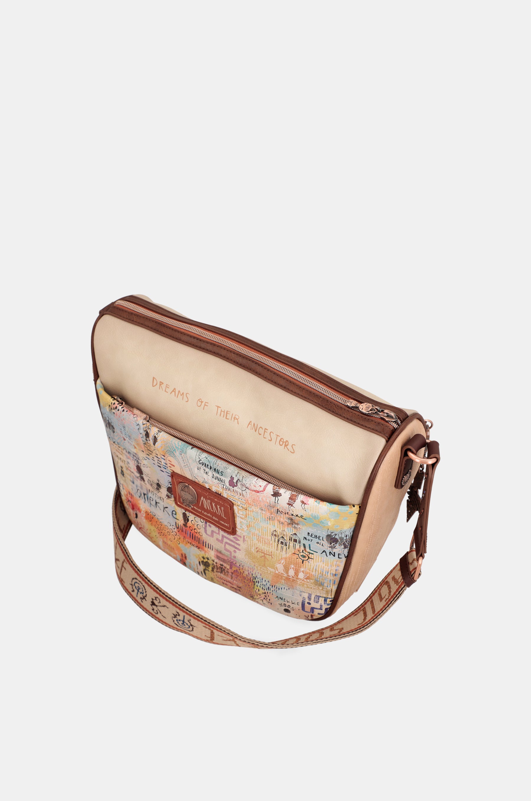 Borsa a tracolla grande Menire con tasche