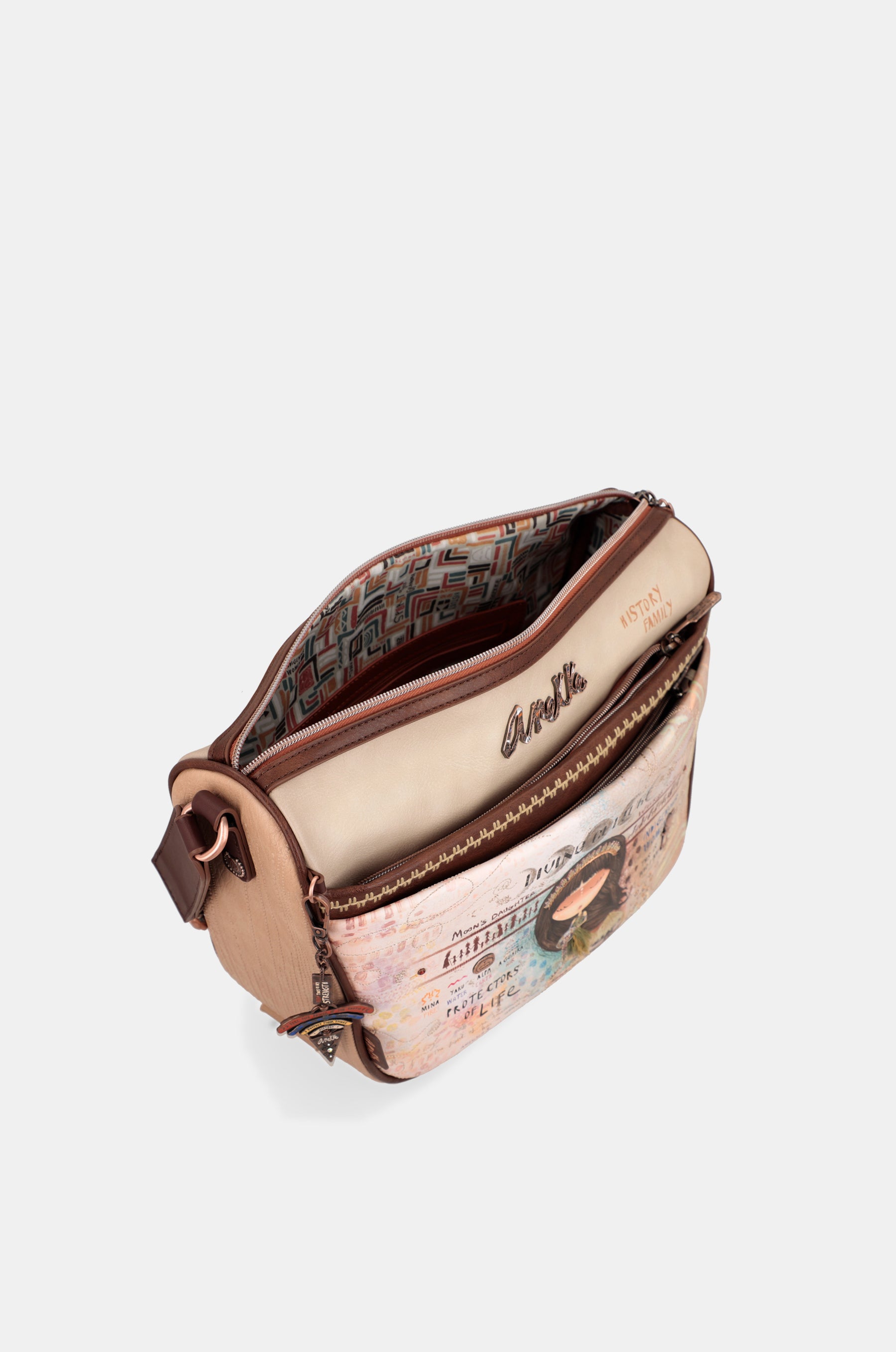 Borsa a tracolla grande Menire con tasche