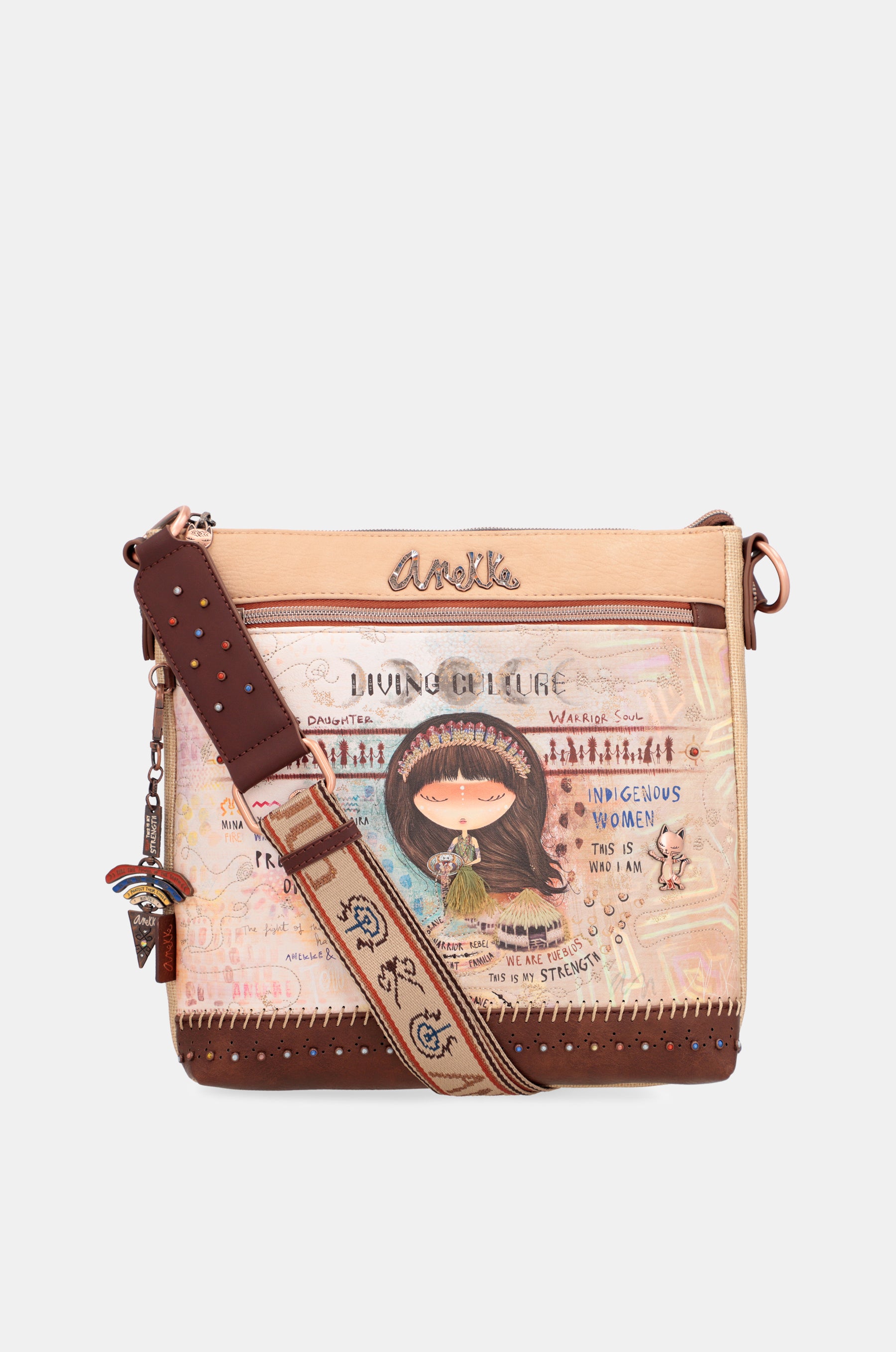 Borsa a tracolla Menire con tasca frontale