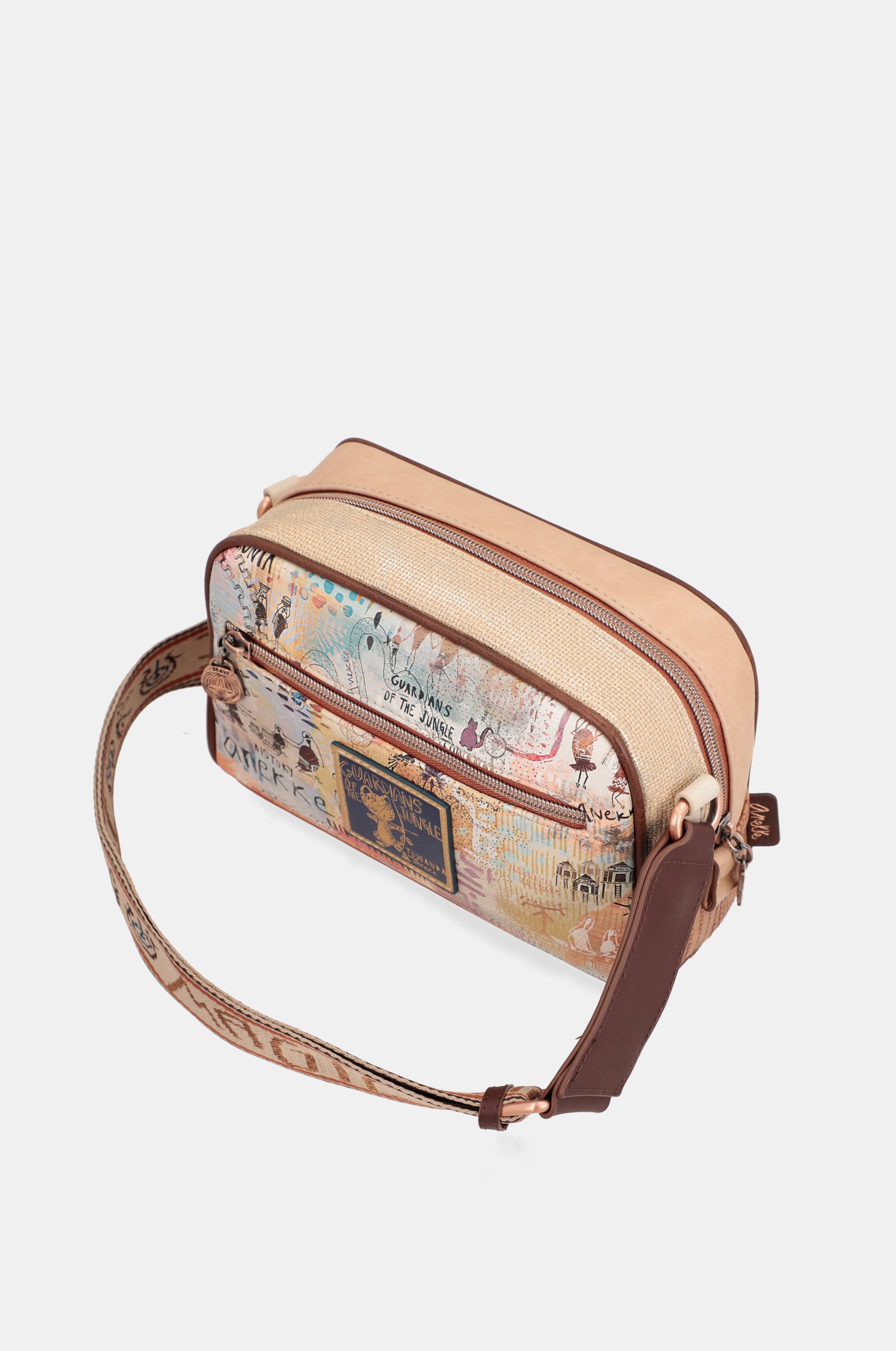 Borsa a tracolla stampata Menire