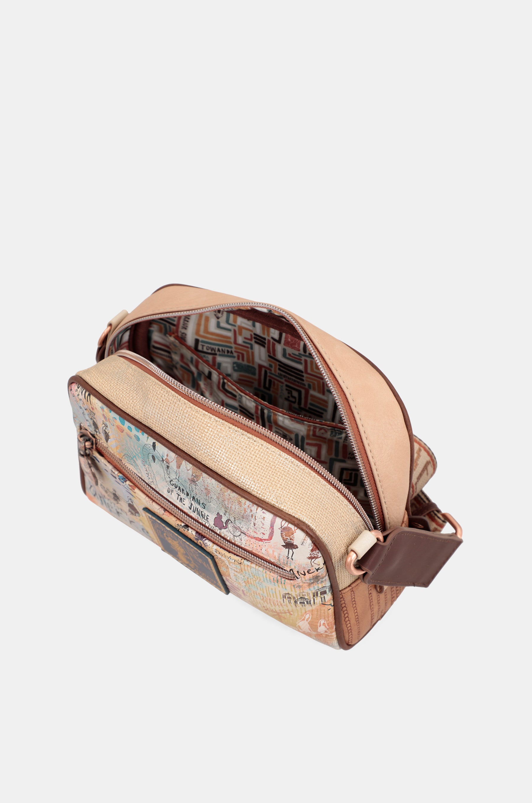 Borsa a tracolla stampata Menire