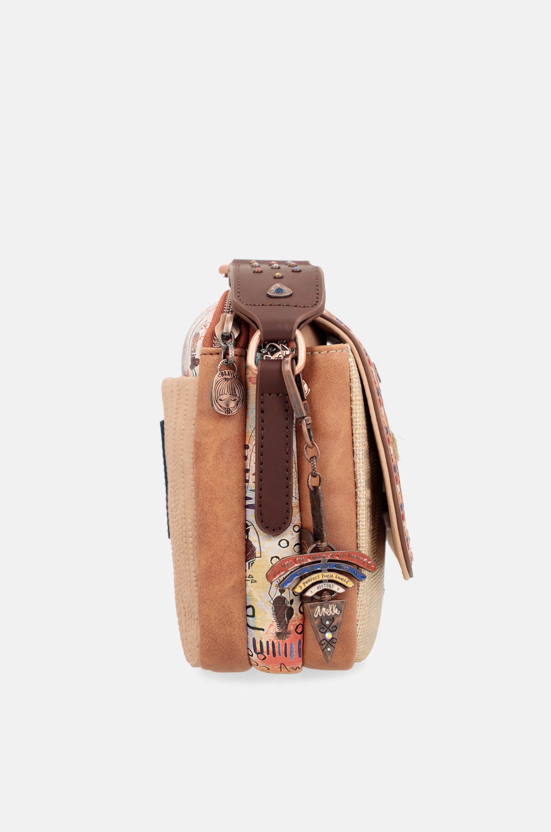 Borsa a tracolla Menire con patta 3 scomparti