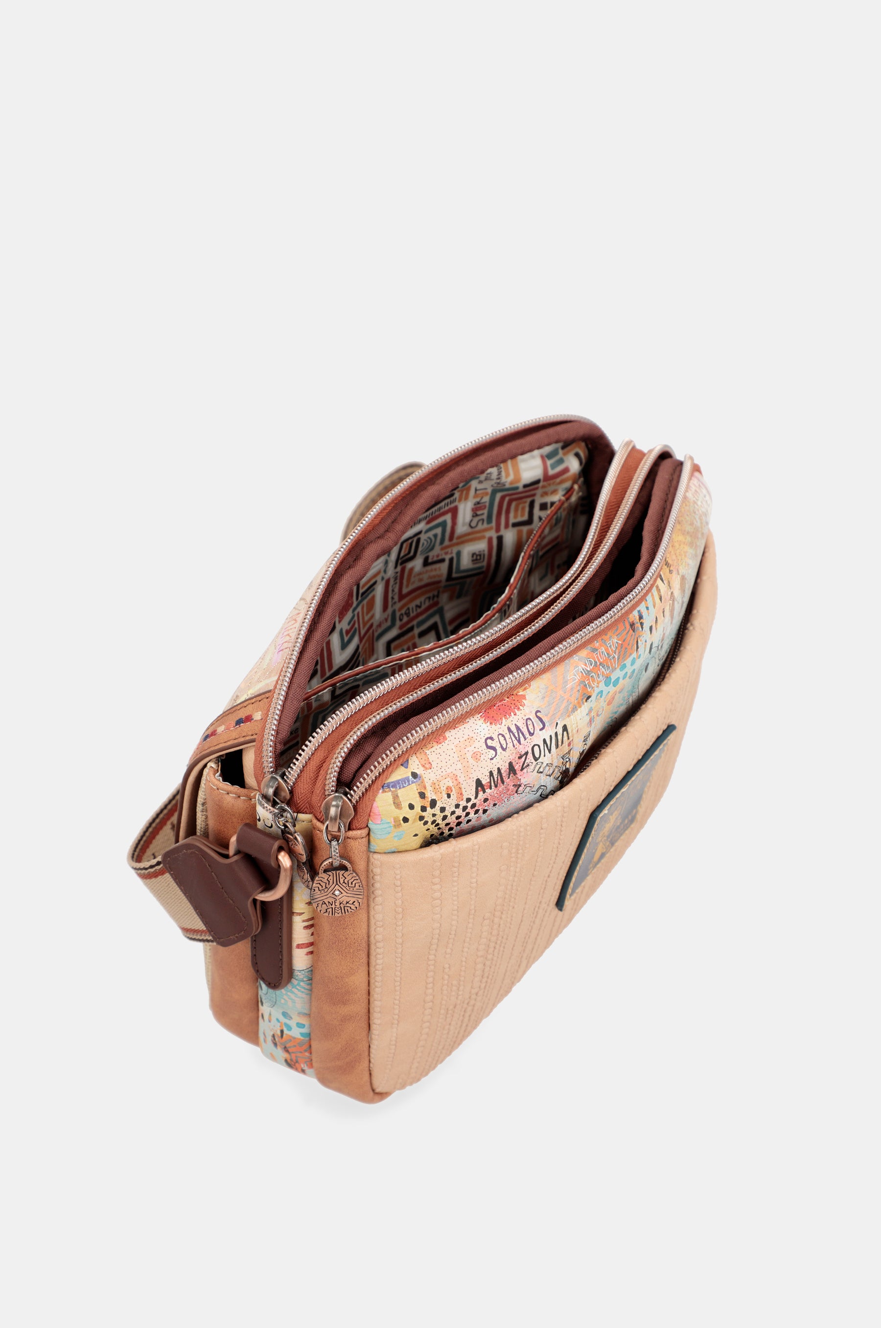 Borsa a tracolla Menire con patta 3 scomparti