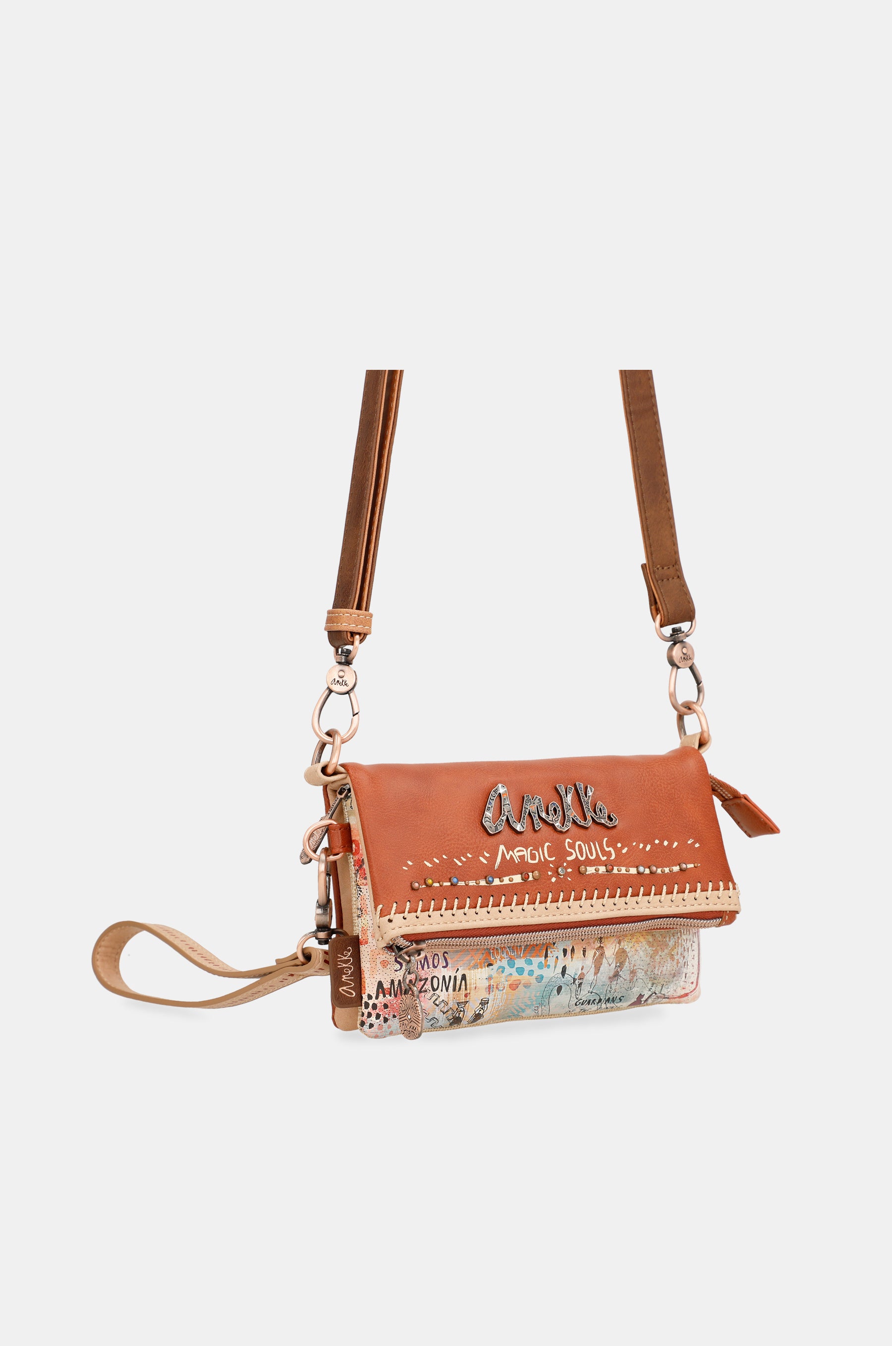 Borsa a tracolla piccola Tribe con 2 scomparti
