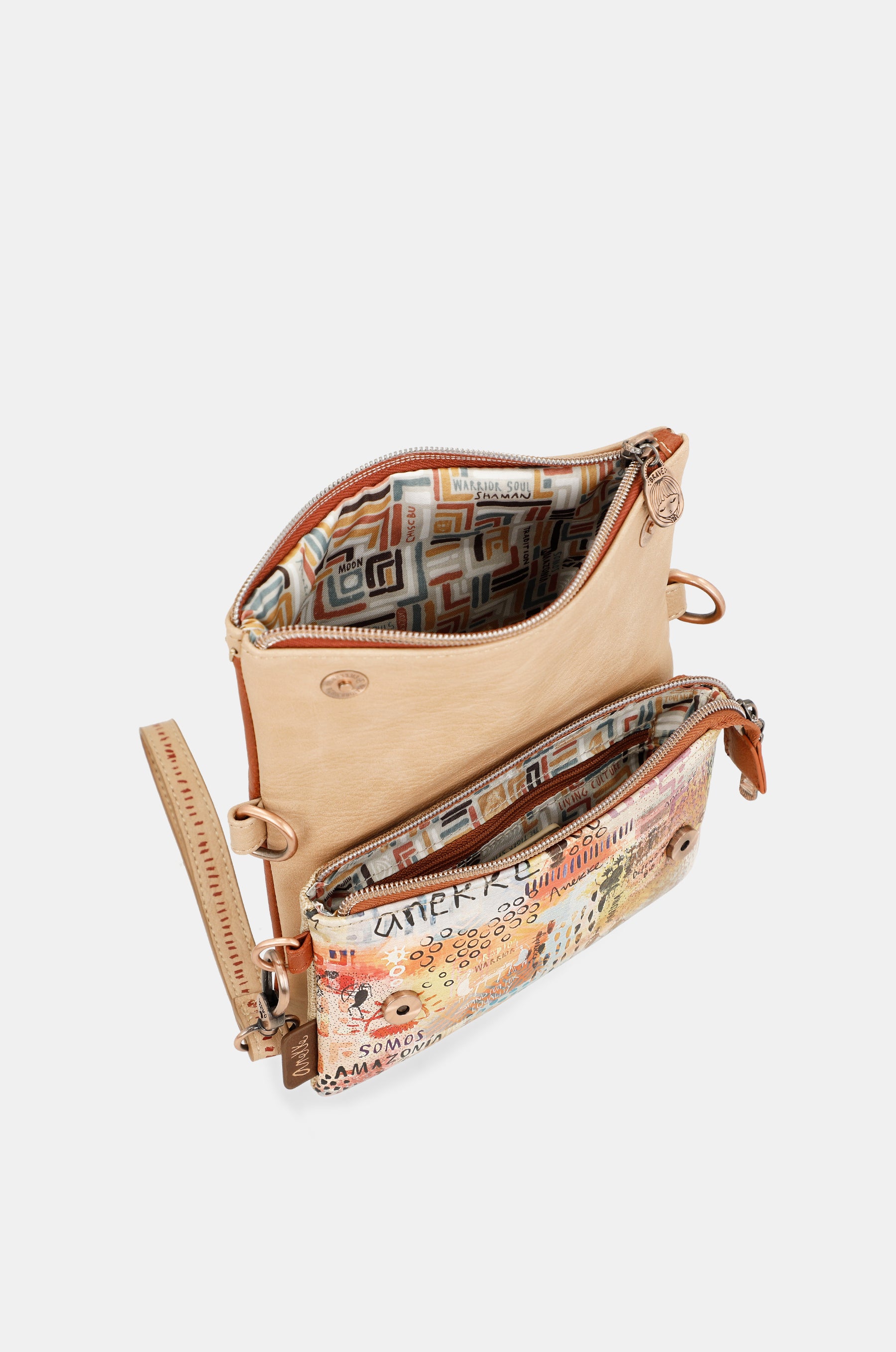 Borsa a tracolla piccola Tribe con 2 scomparti