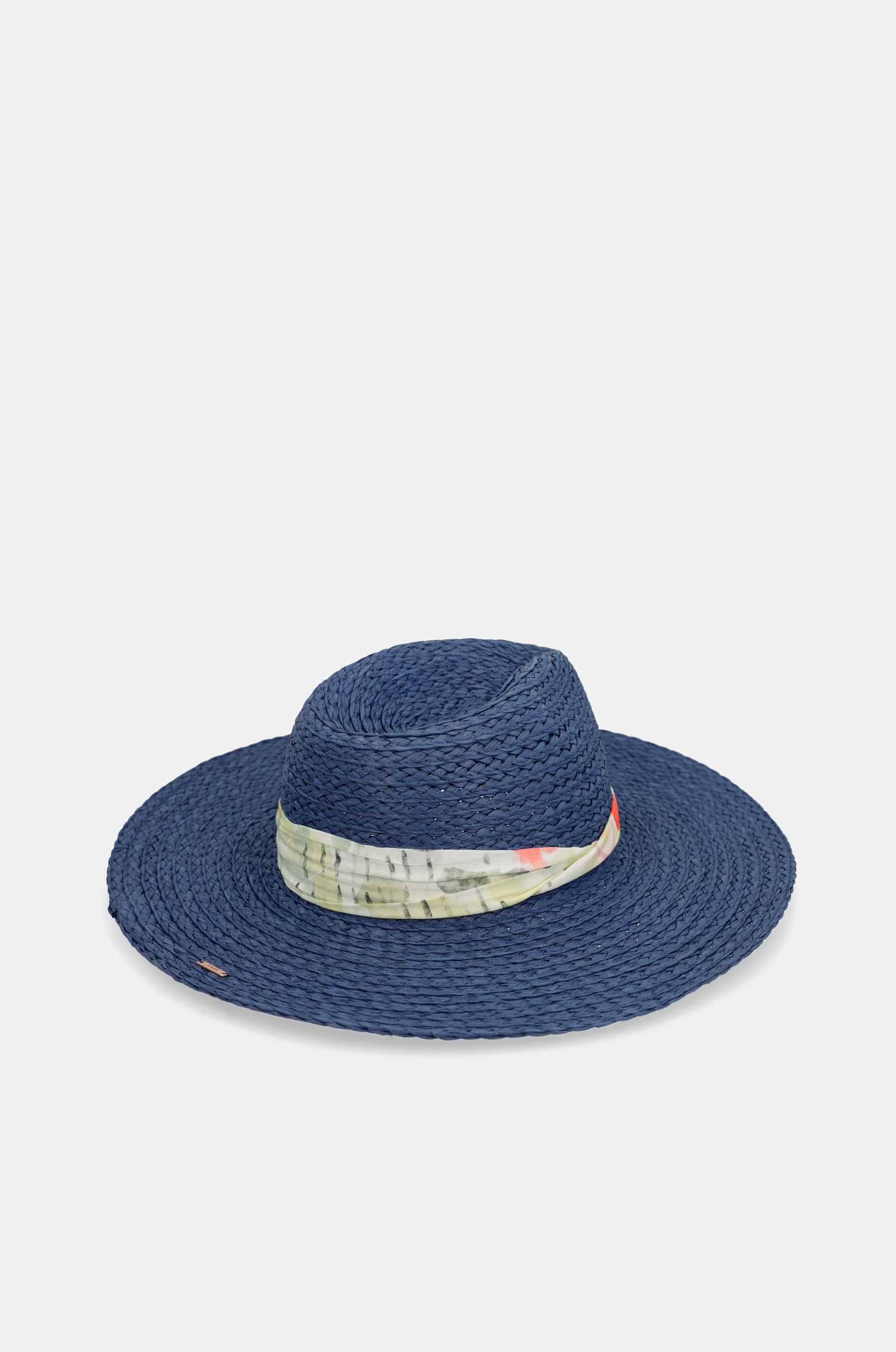 Cappello in rafia blu navy