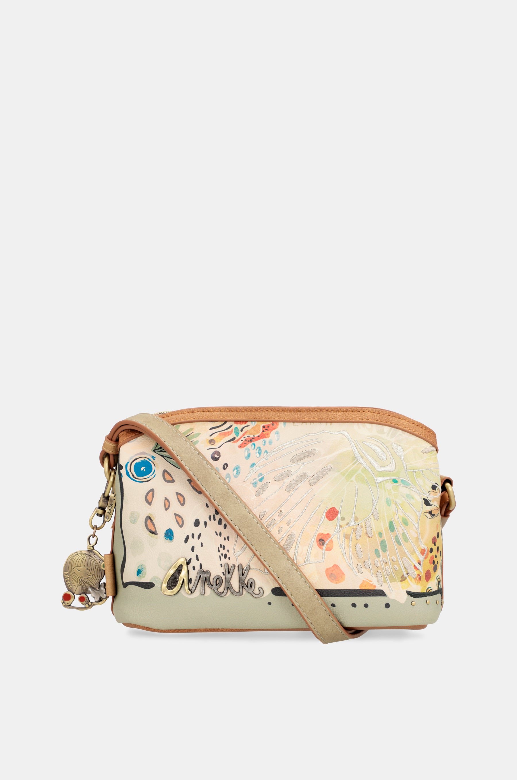 Borsa a tracolla Butterfly con triplo scomparto